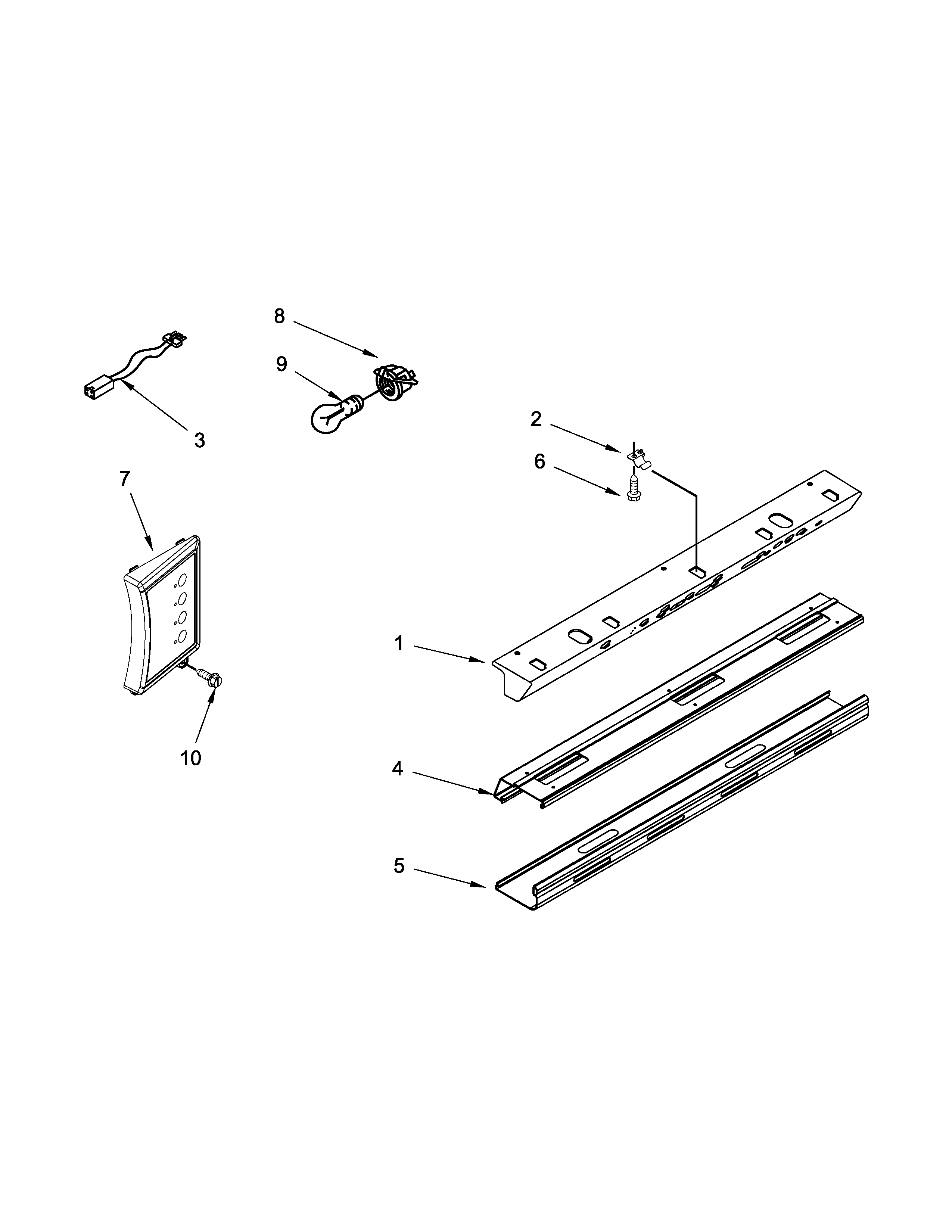 KitchenAid KBSD508ESS00 control panel parts diagram