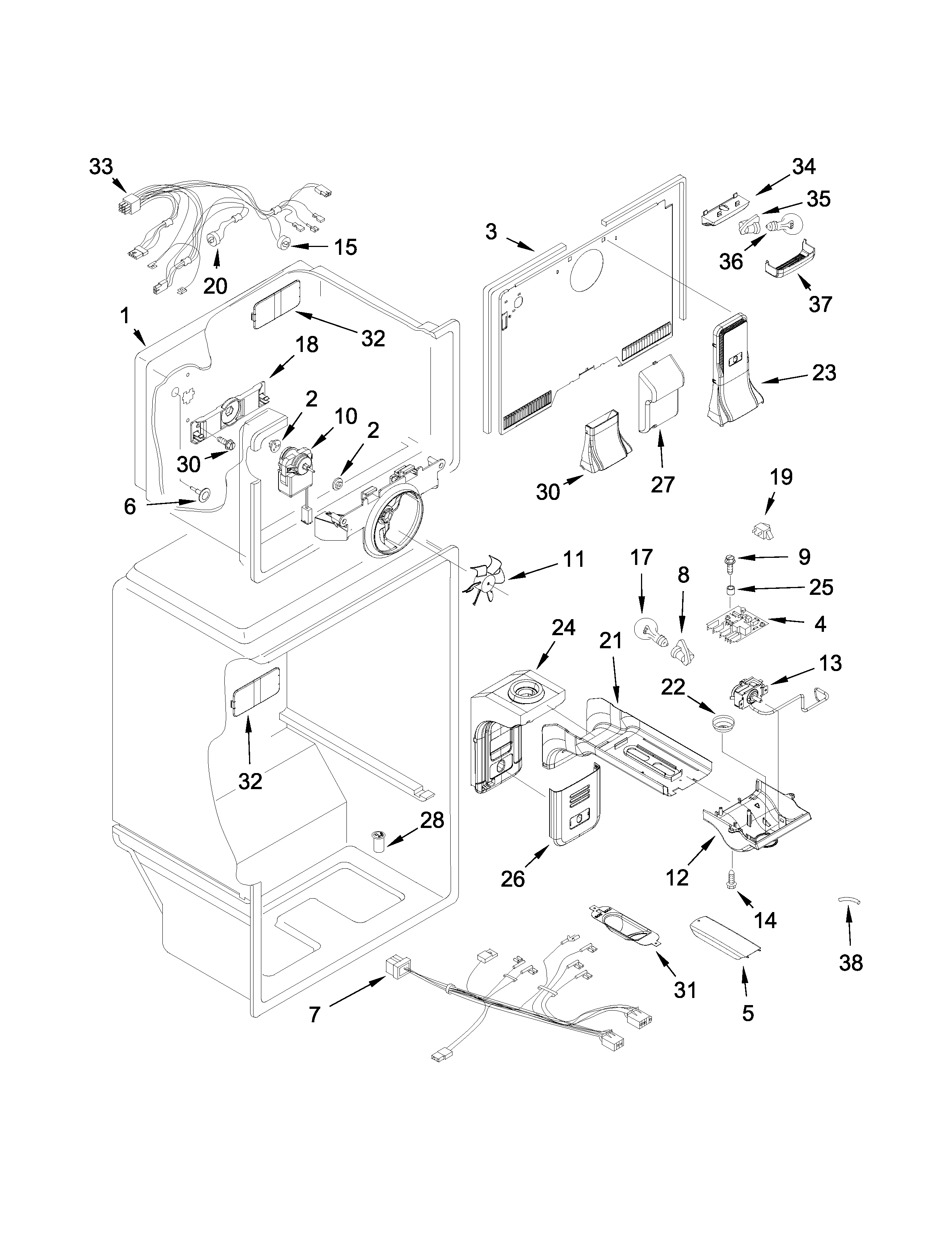 Gladiator GARF19XXYK01 liner parts diagram