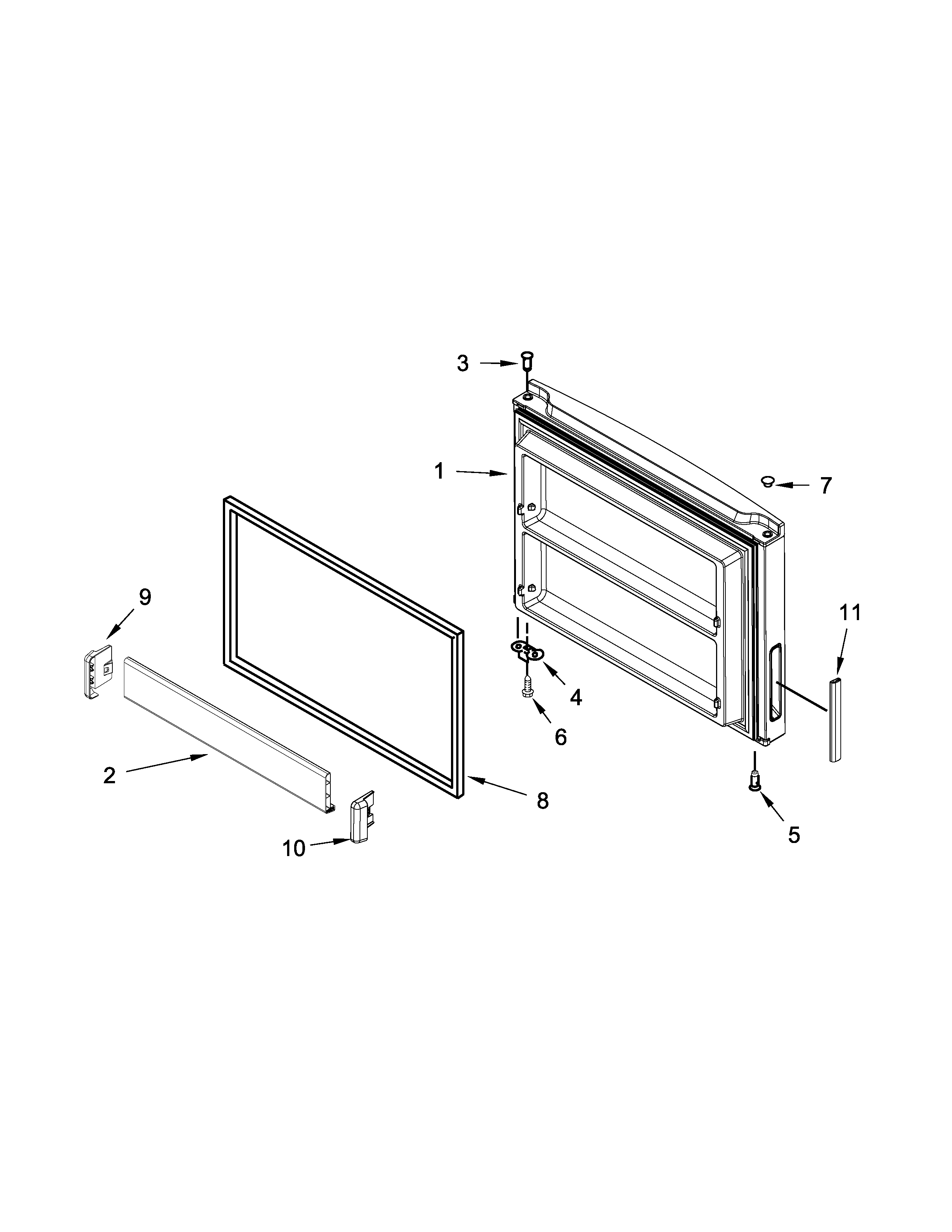 Gladiator GARF19XXYK01 top door parts diagram