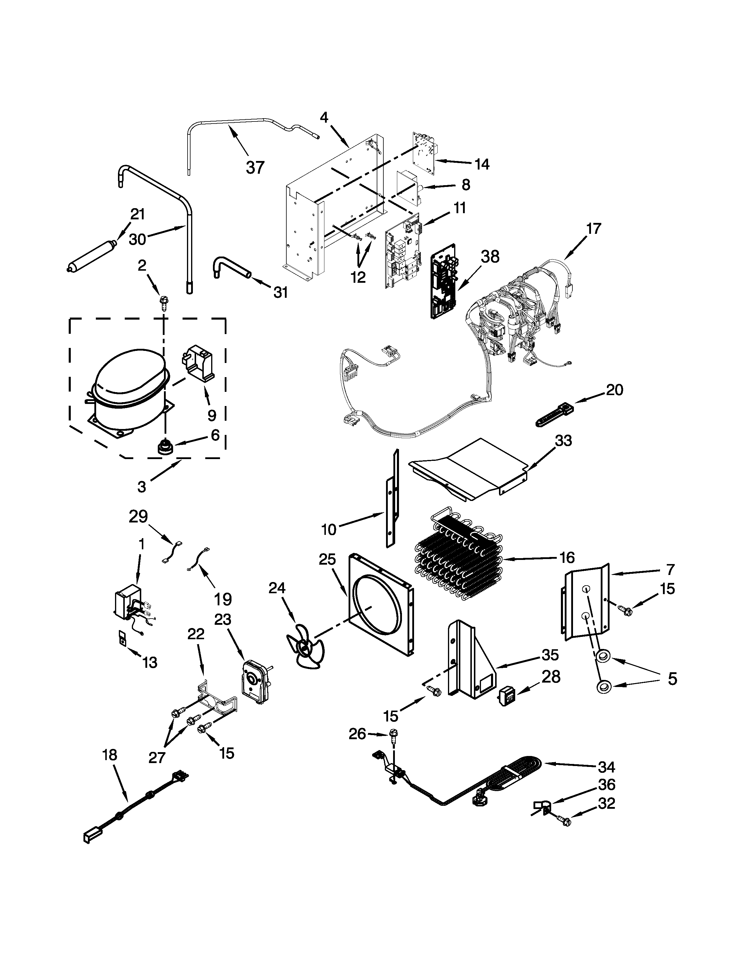 KitchenAid KBSD502ESS00 upper unit parts diagram