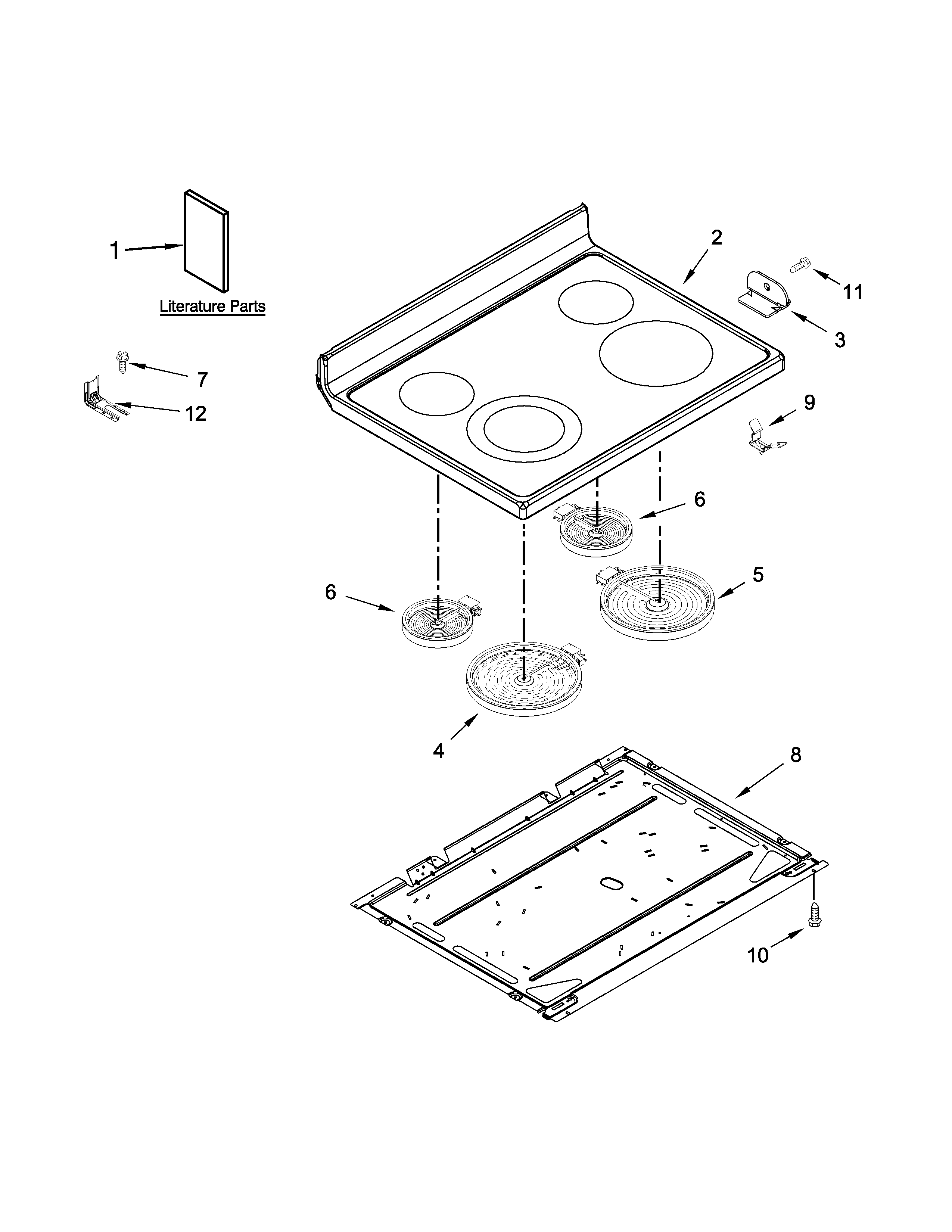 Maytag MER8650ES0 cooktop parts diagram
