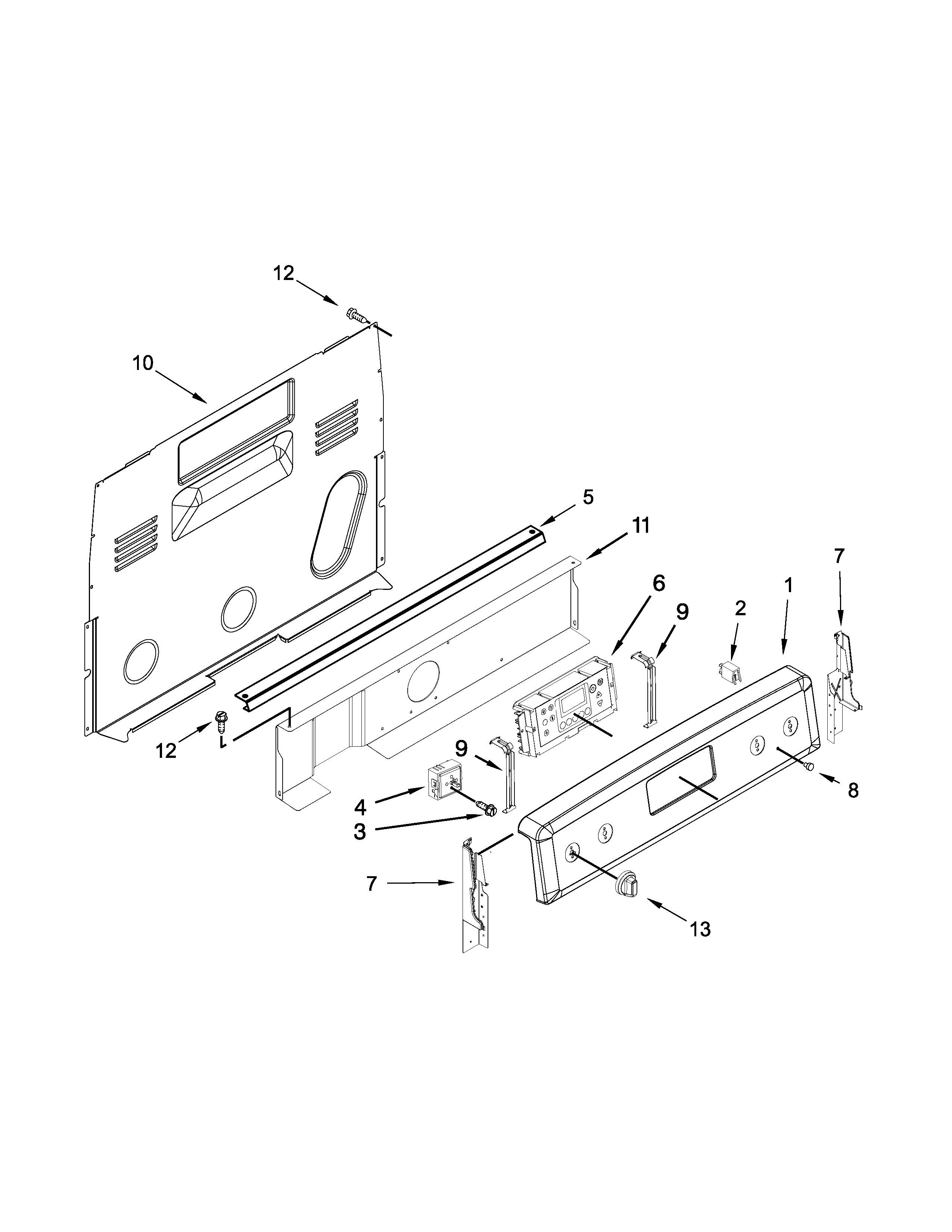 Maytag MER8650ES0 control panel parts diagram