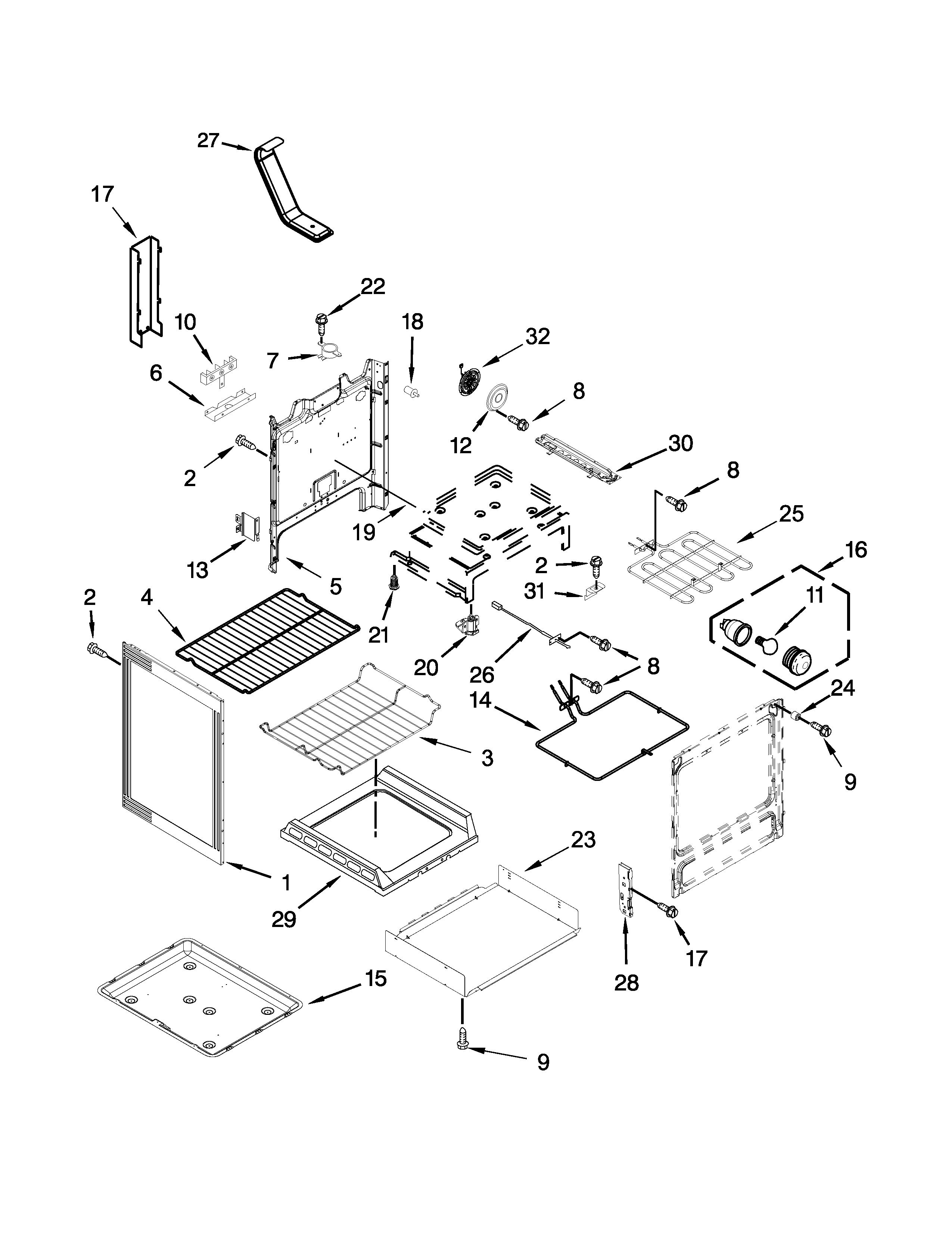 Maytag MER8650ES0 chassis parts diagram