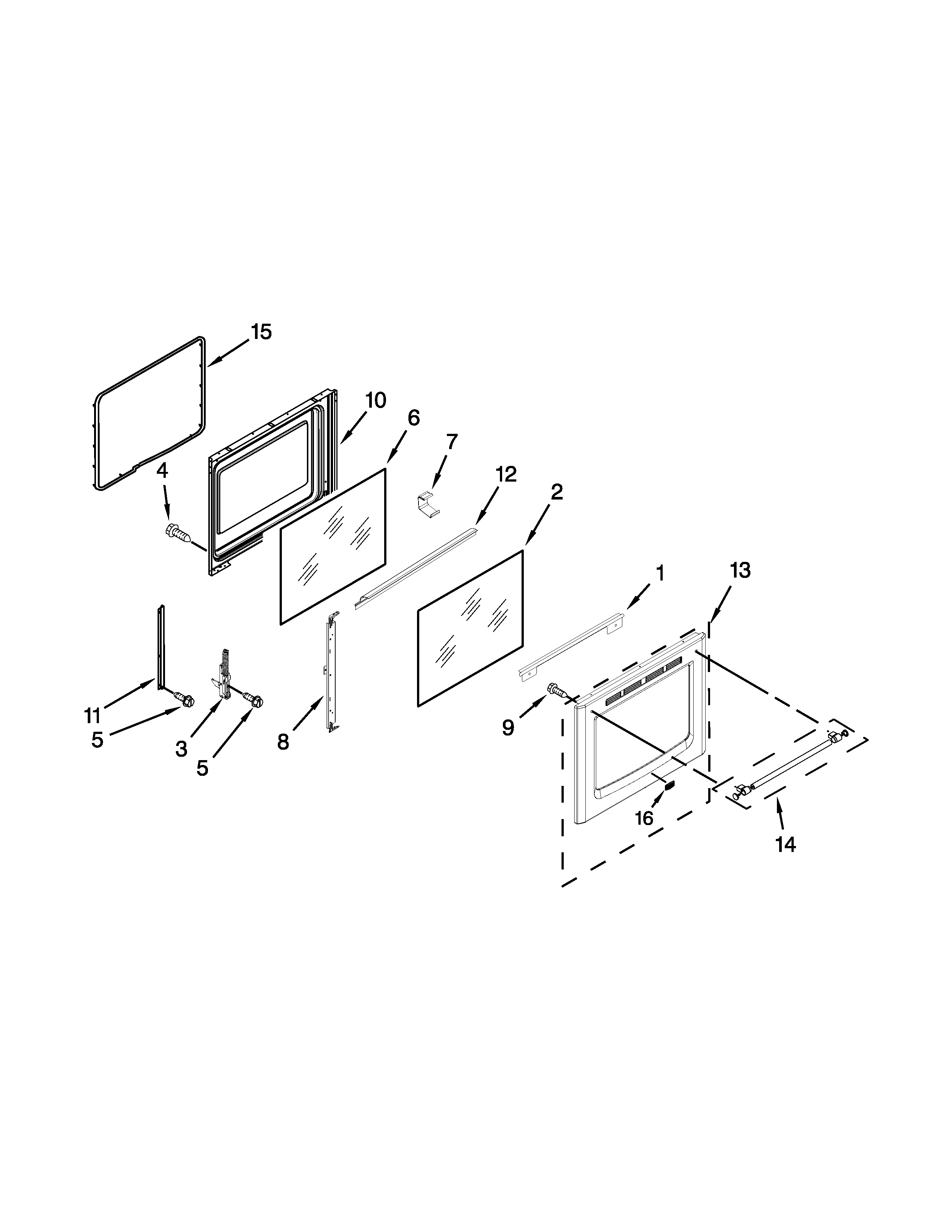 Maytag MER8650ES0 door parts diagram