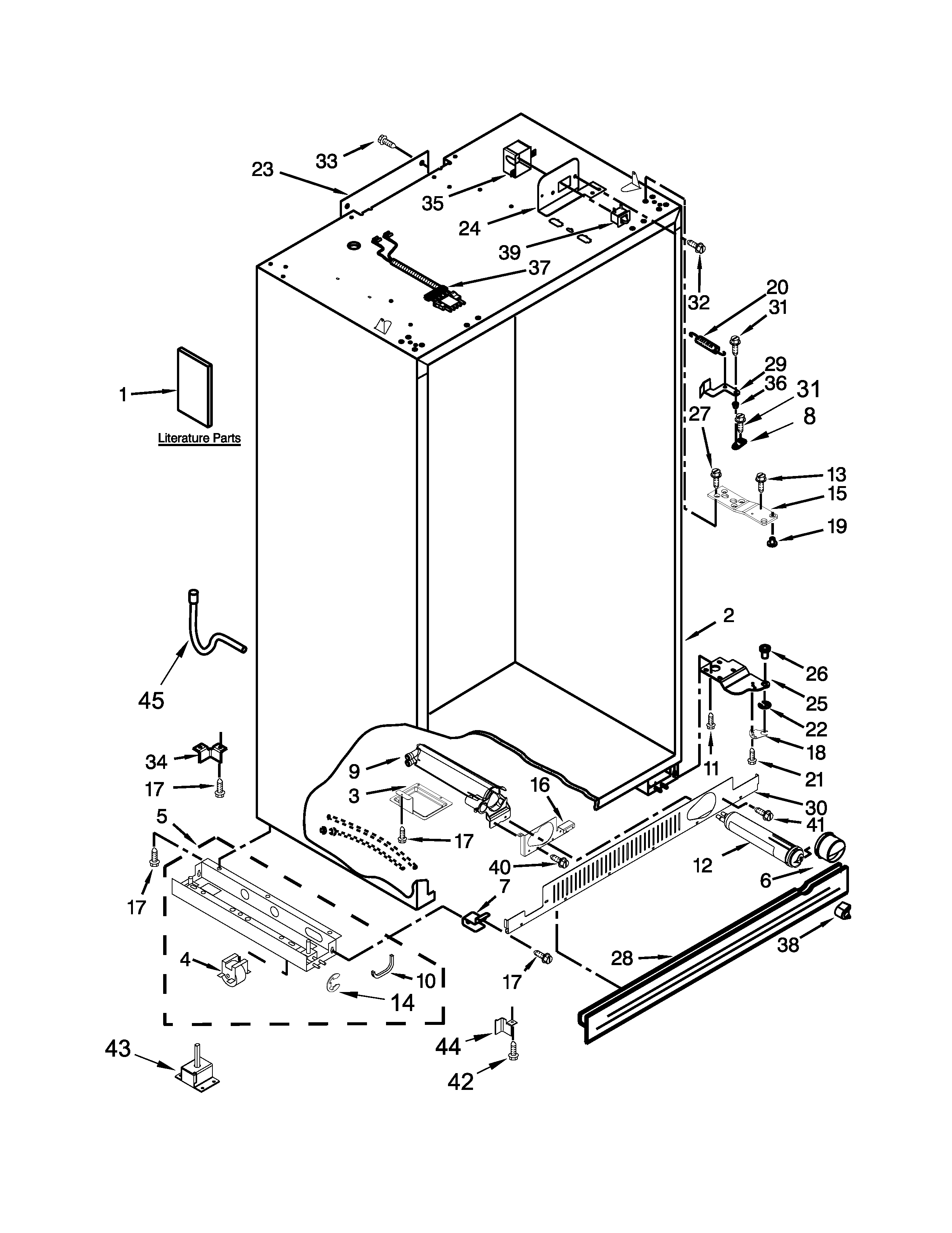 KitchenAid KBSN602EPA00 cabinet parts diagram