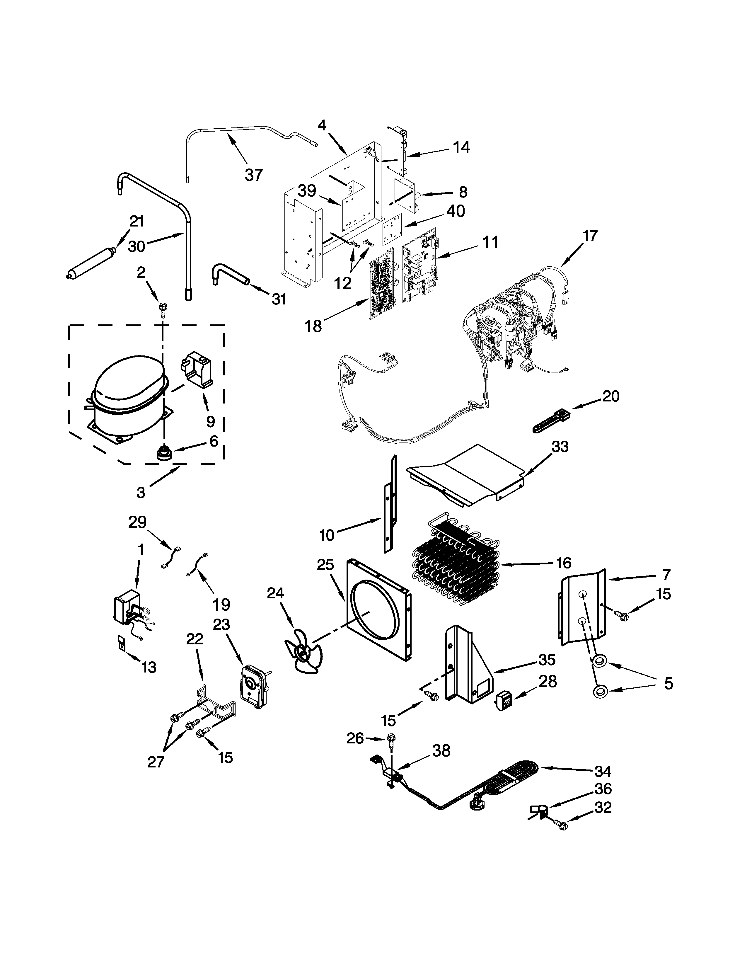 KitchenAid KBSN602EPA00 upper unit parts diagram