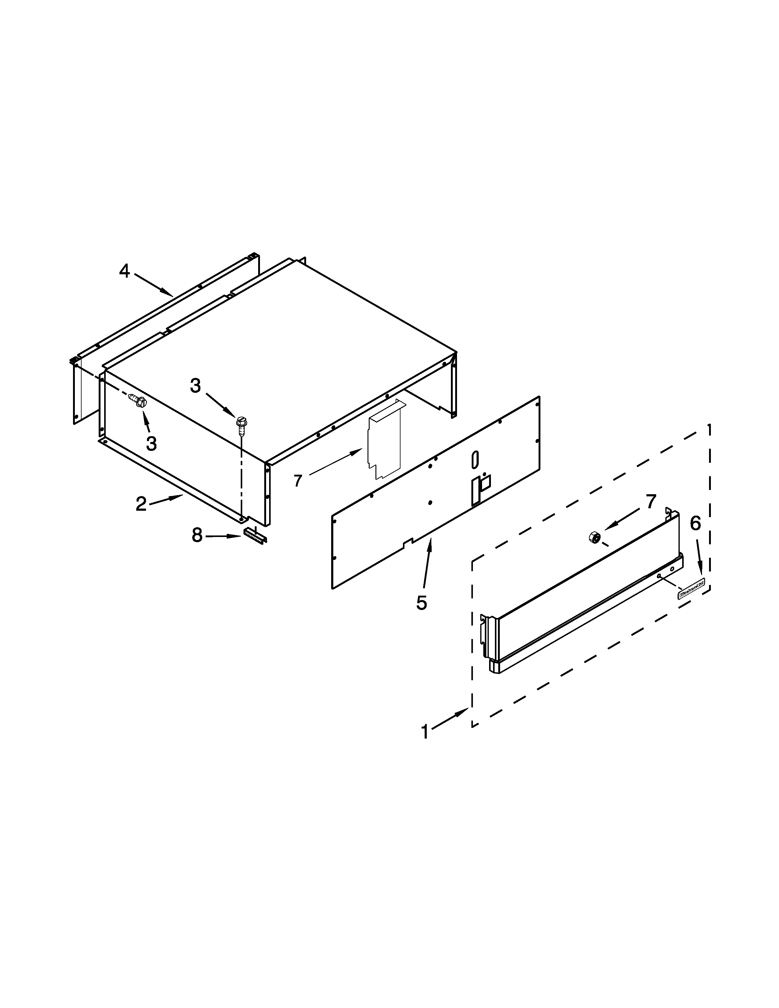 KitchenAid KBSD606ESS00 top grille and unit cover parts diagram