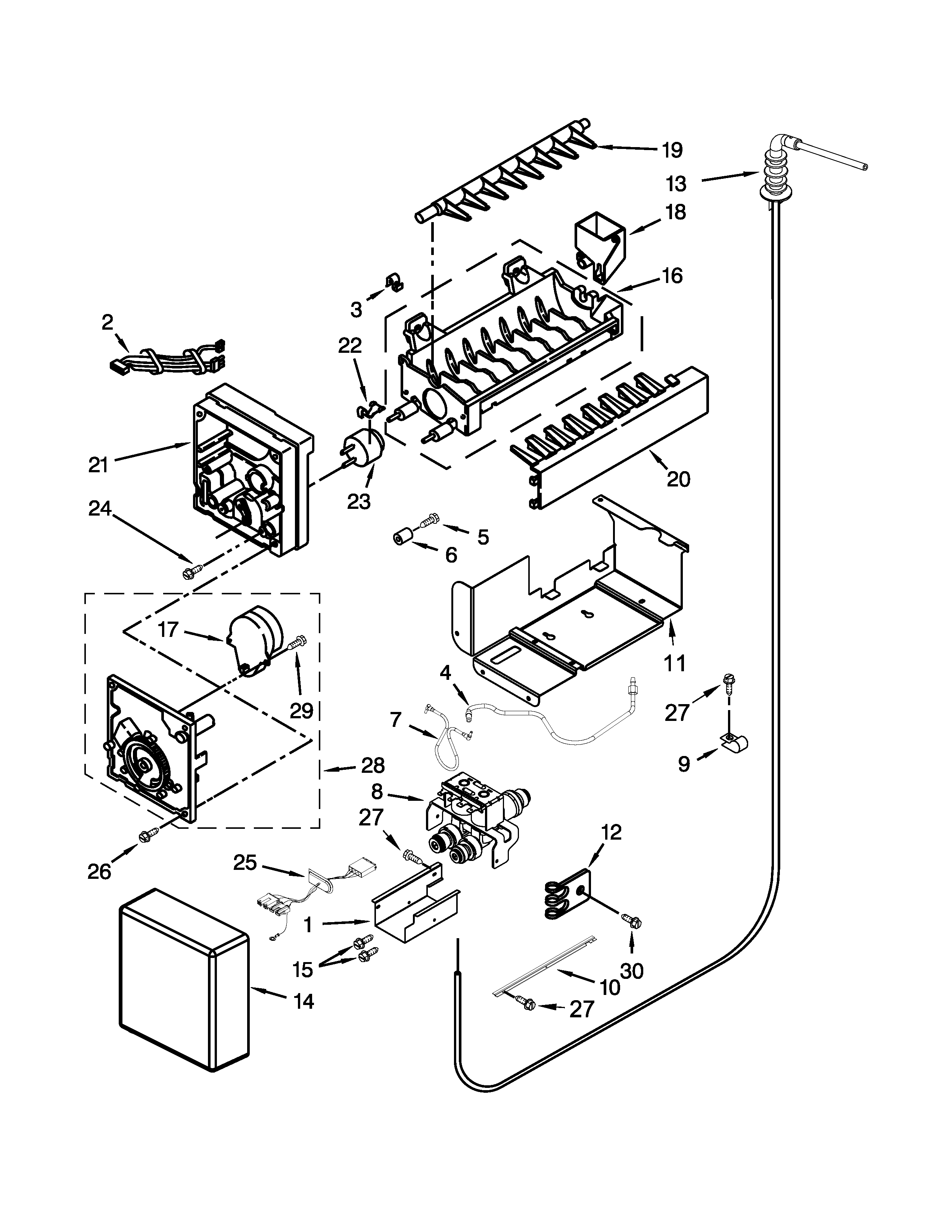 KitchenAid KBSD606ESS00 icemaker parts diagram