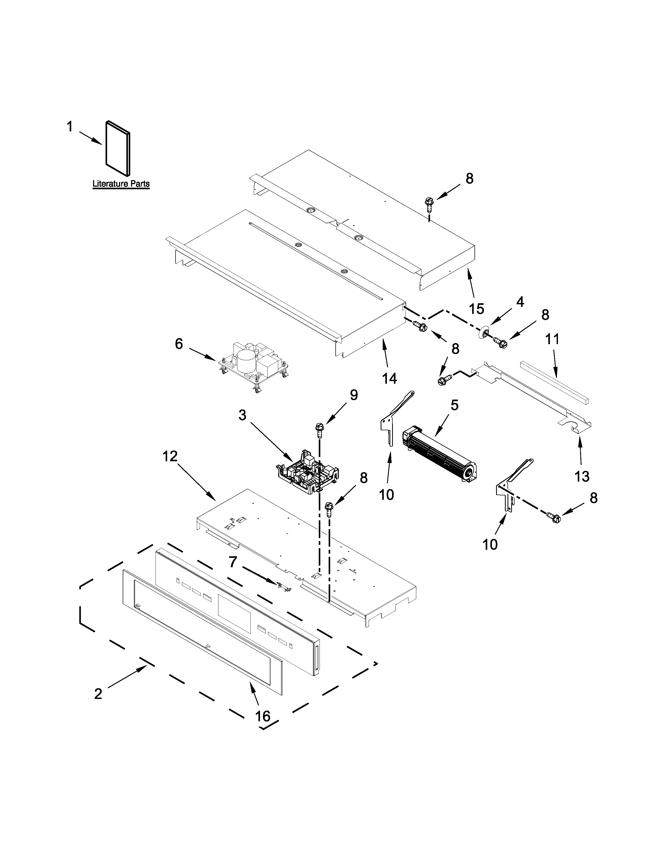 Jenn-Air JJW3430DP00 control panel parts diagram