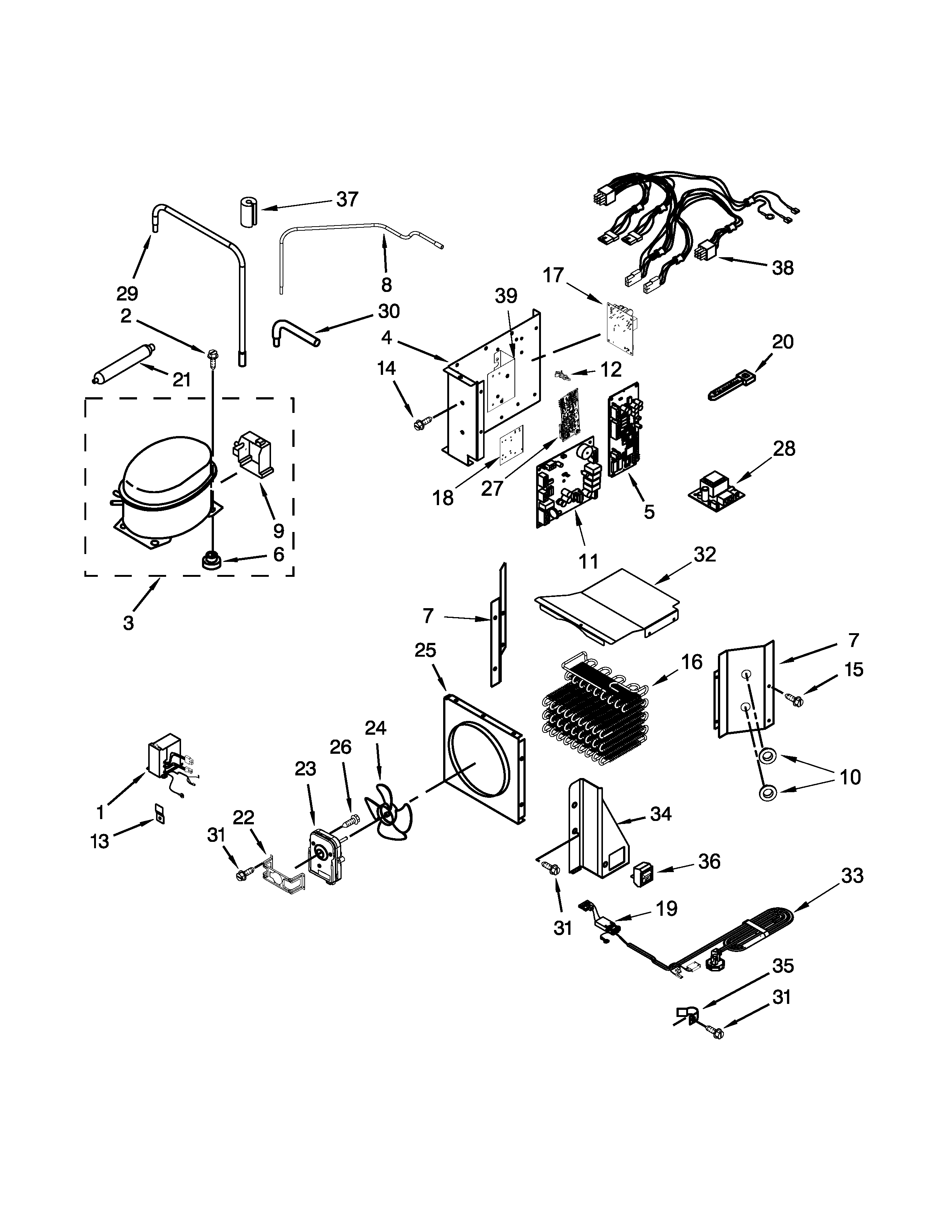 KitchenAid KBSD608ESS00 upper unit parts diagram