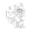 Maytag MVW18CSAWW0 top and cabinet parts diagram