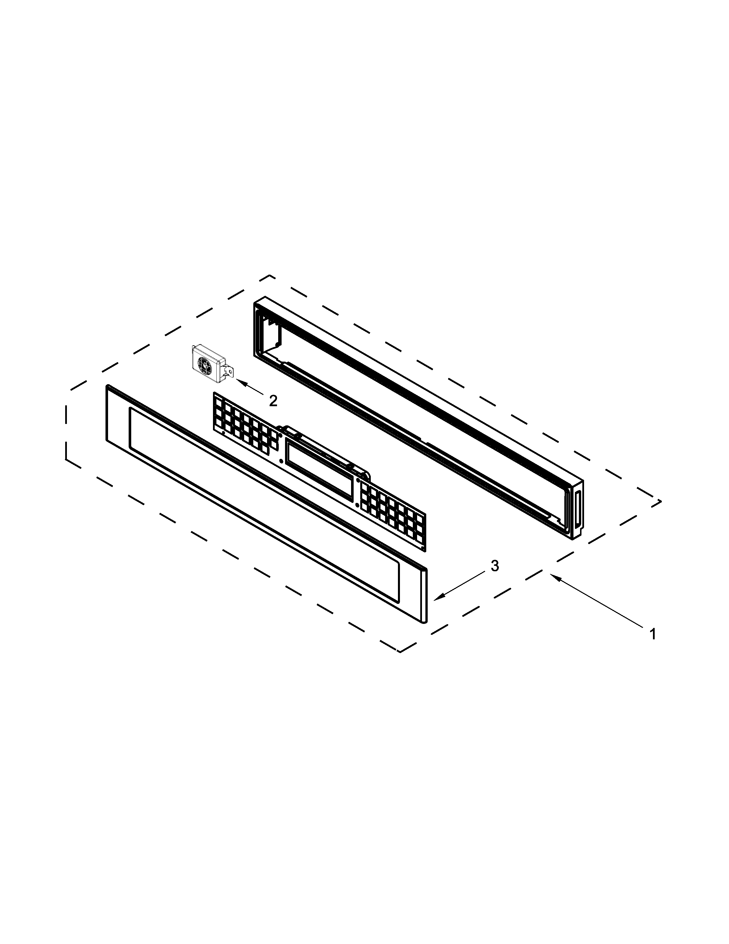 Jenn-Air JMC2430DB00 control panel parts diagram