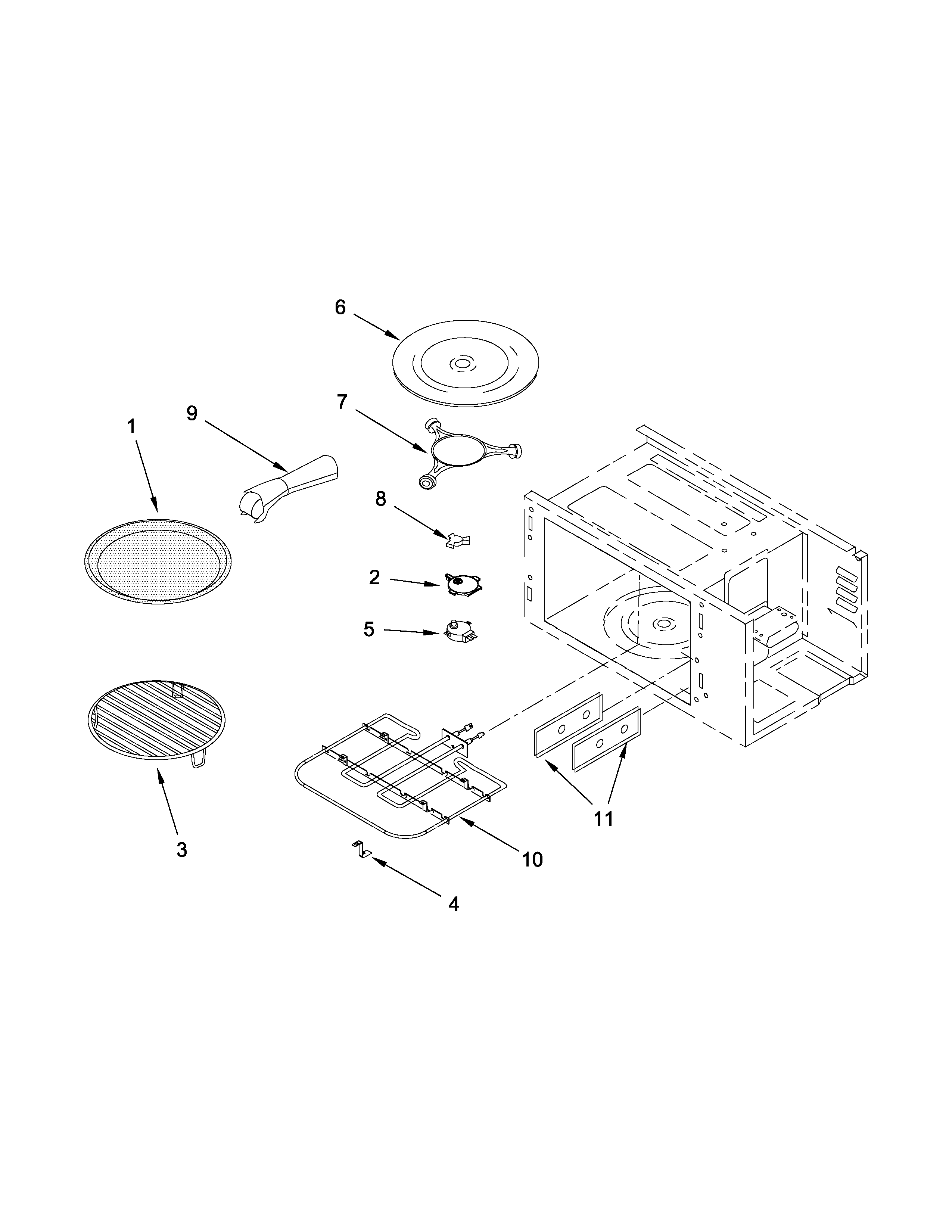 Jenn-Air JMC2427DS00 internal microwave parts diagram