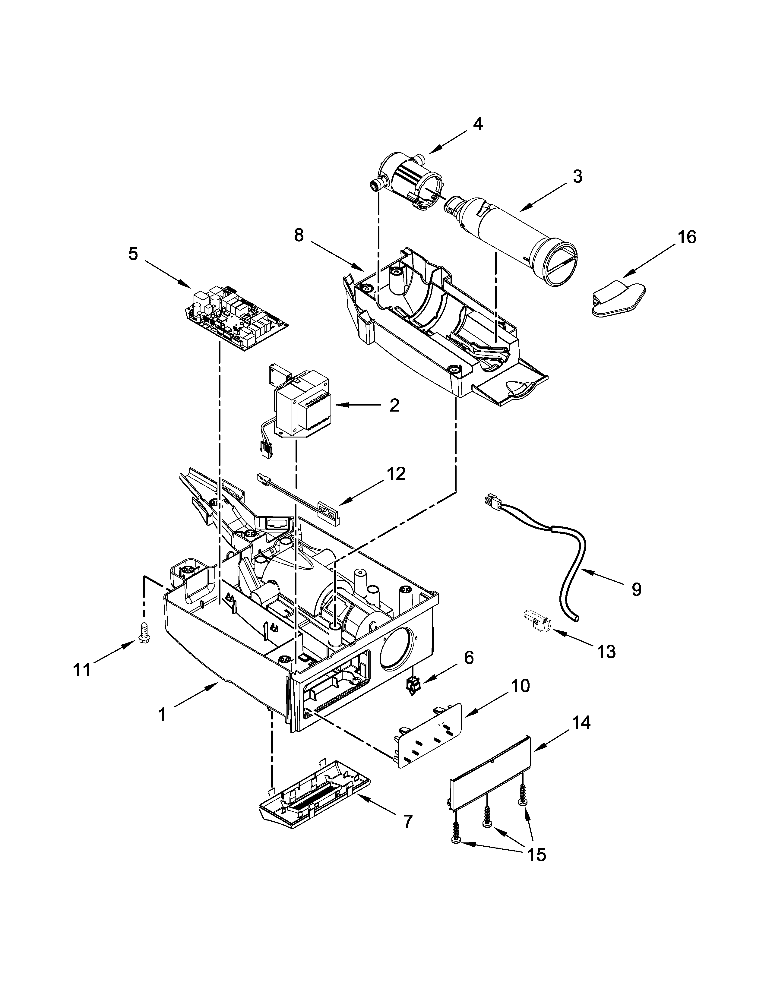 Jenn-Air JIM158XYCX1 control panel parts diagram