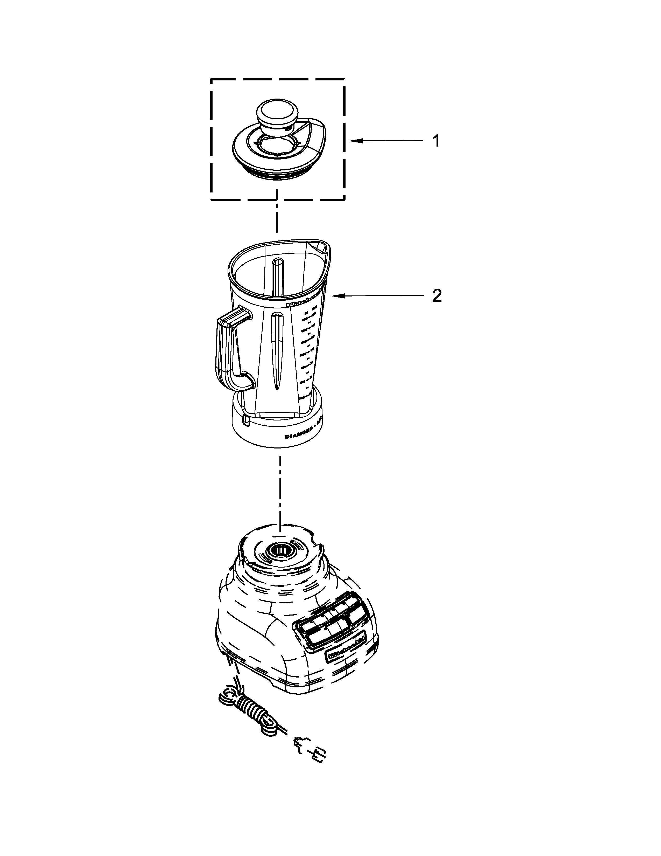 KitchenAid 7KSB1575ZGA0 attachment parts diagram