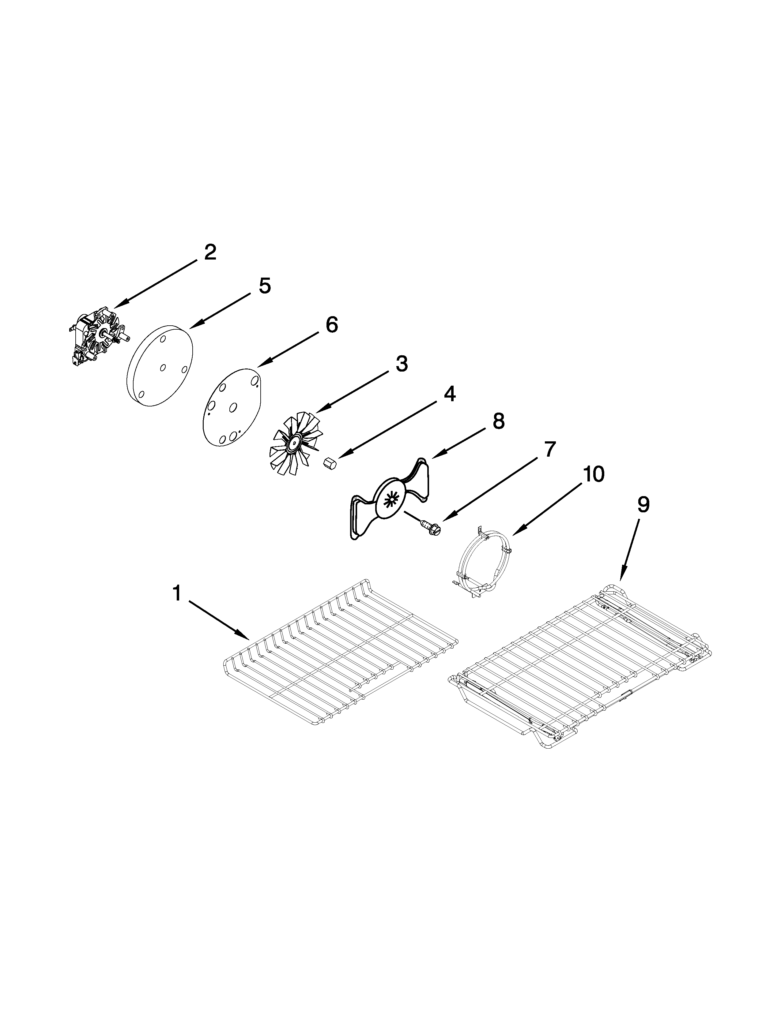 KitchenAid KFGD500EBL01 internal oven parts diagram