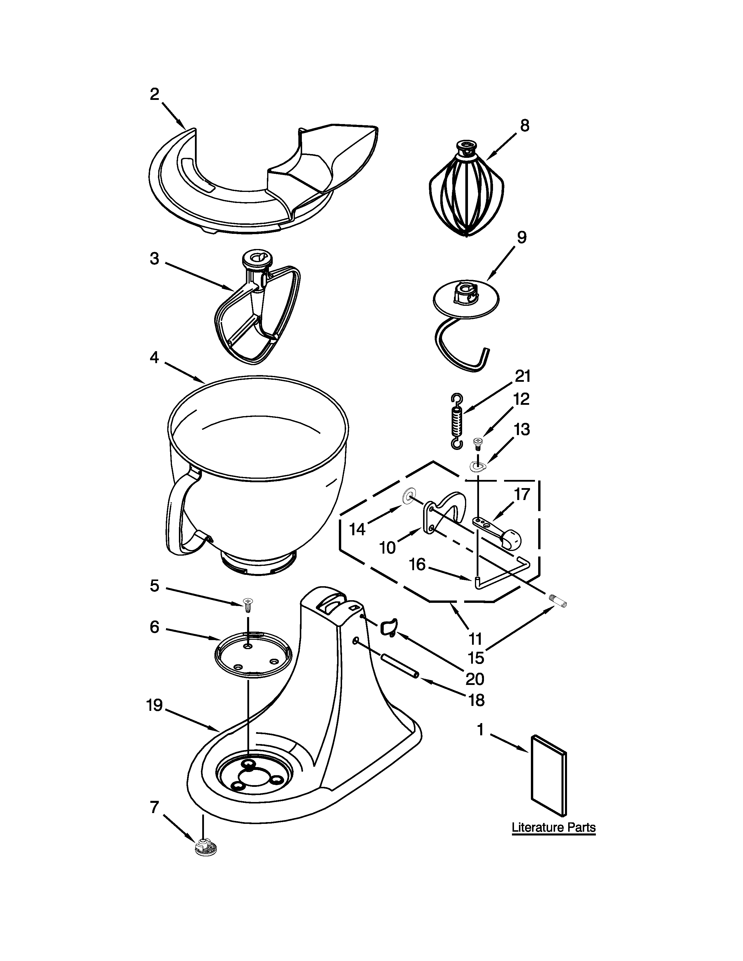 KitchenAid 7KSM150PSZOB0 base and pedestal unit parts diagram