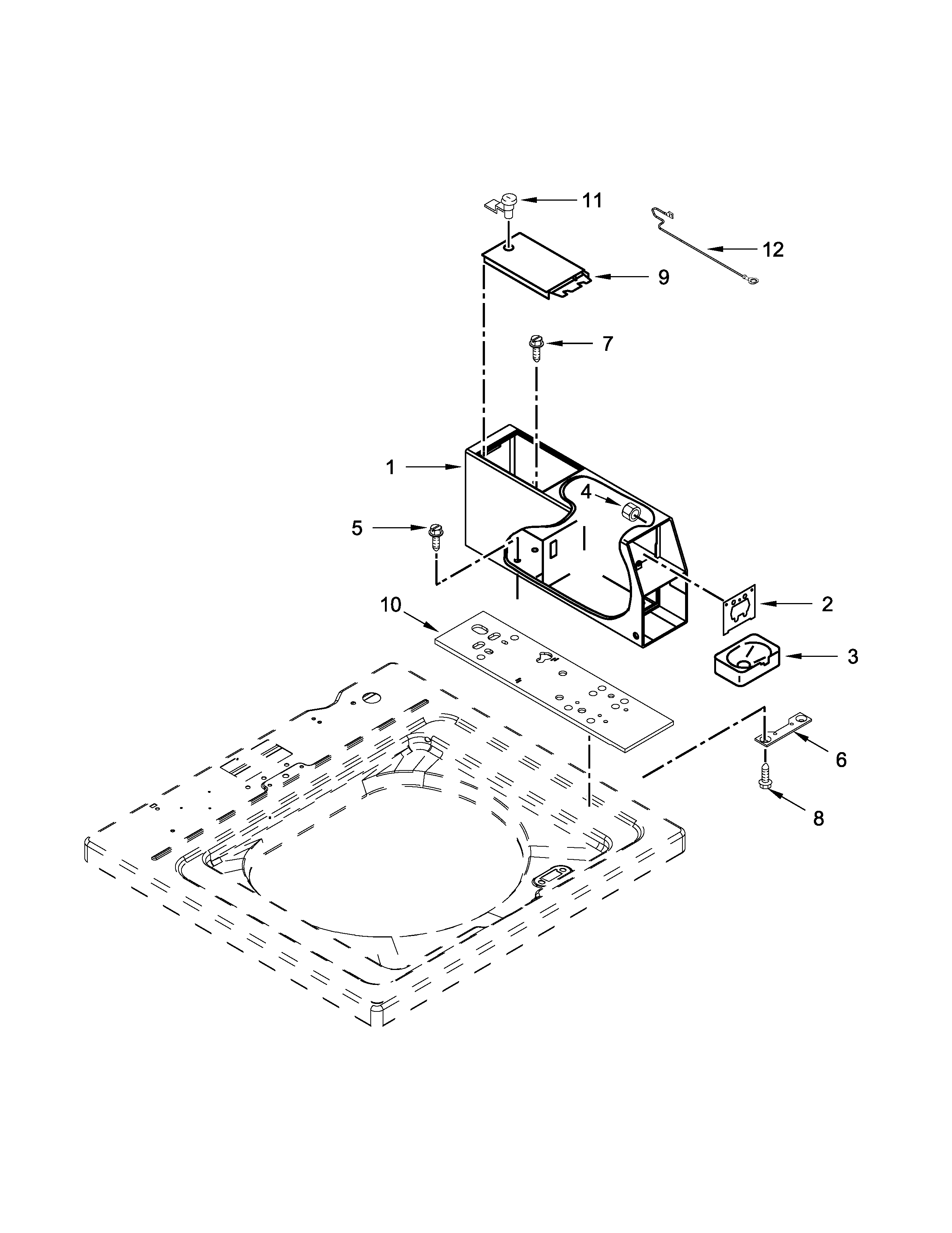 Whirlpool XCAE2763CQ0 meter case parts diagram