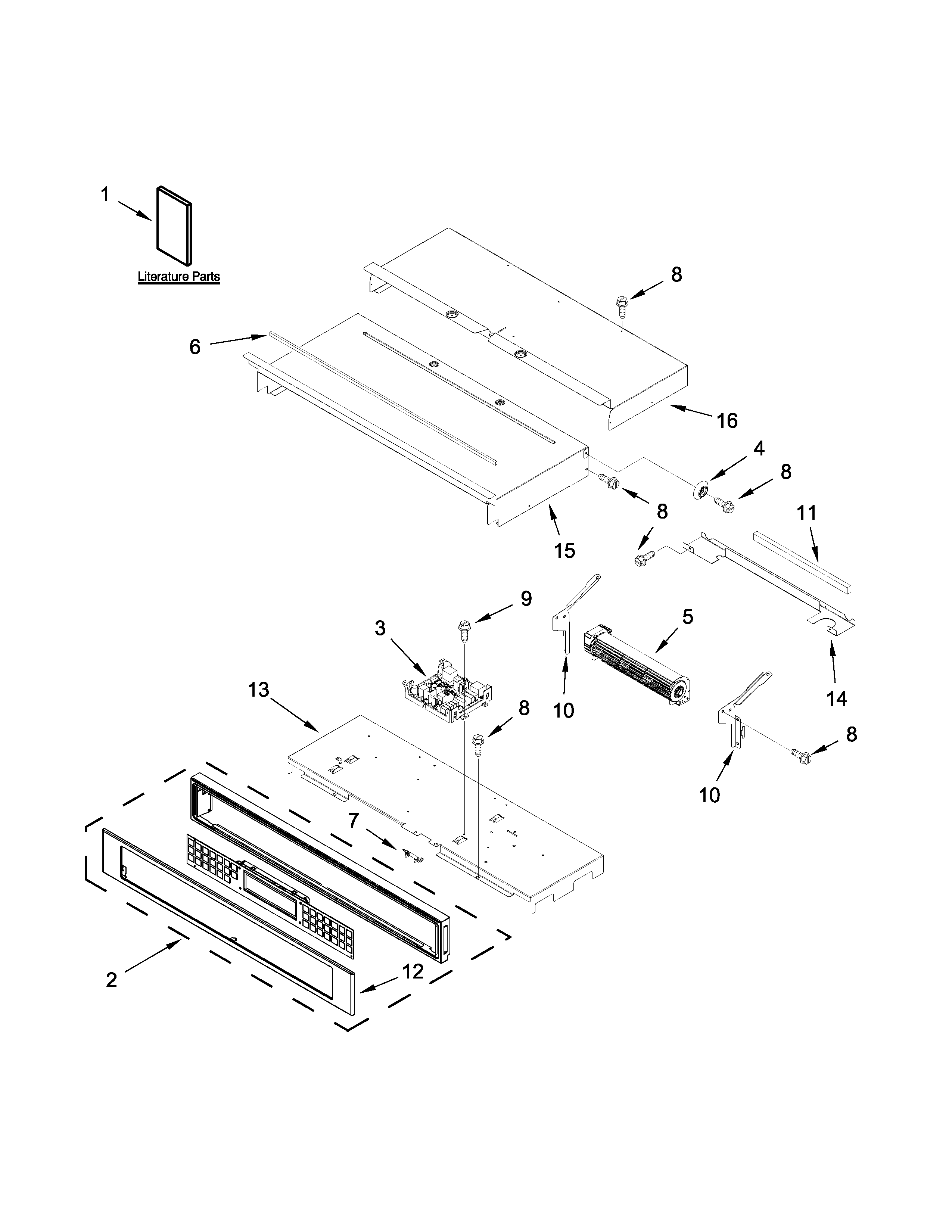KitchenAid KOSE500EWH01 control panel parts diagram