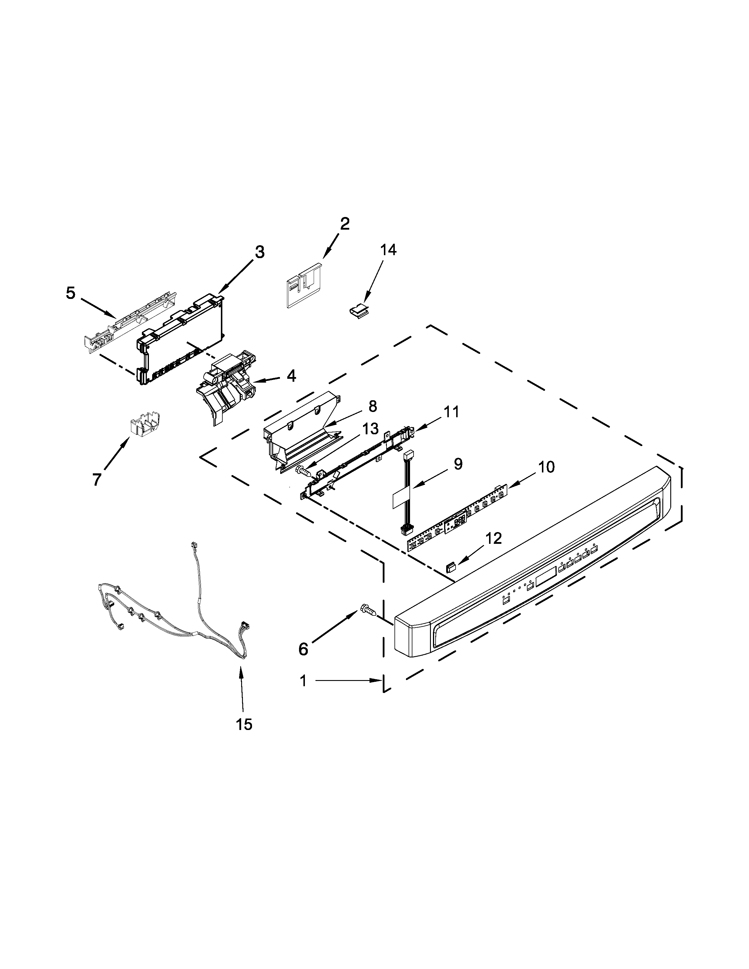 Maytag MDB7949SDH2 control panel and latch parts diagram