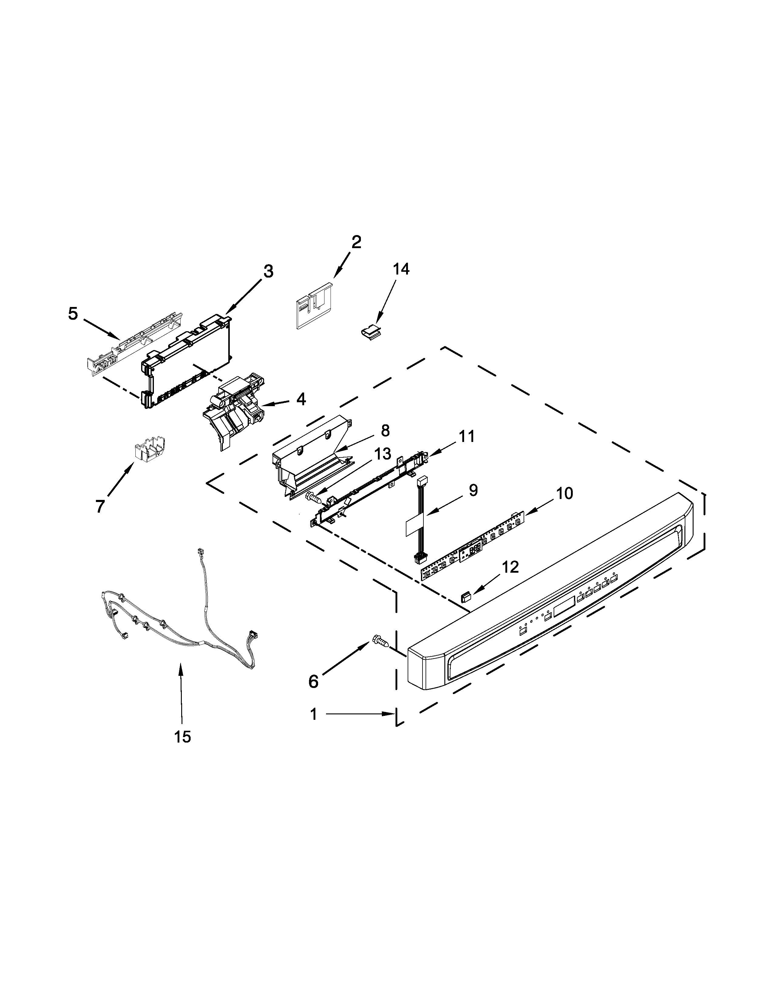 Maytag MDB4949SDH2 control panel and latch parts diagram