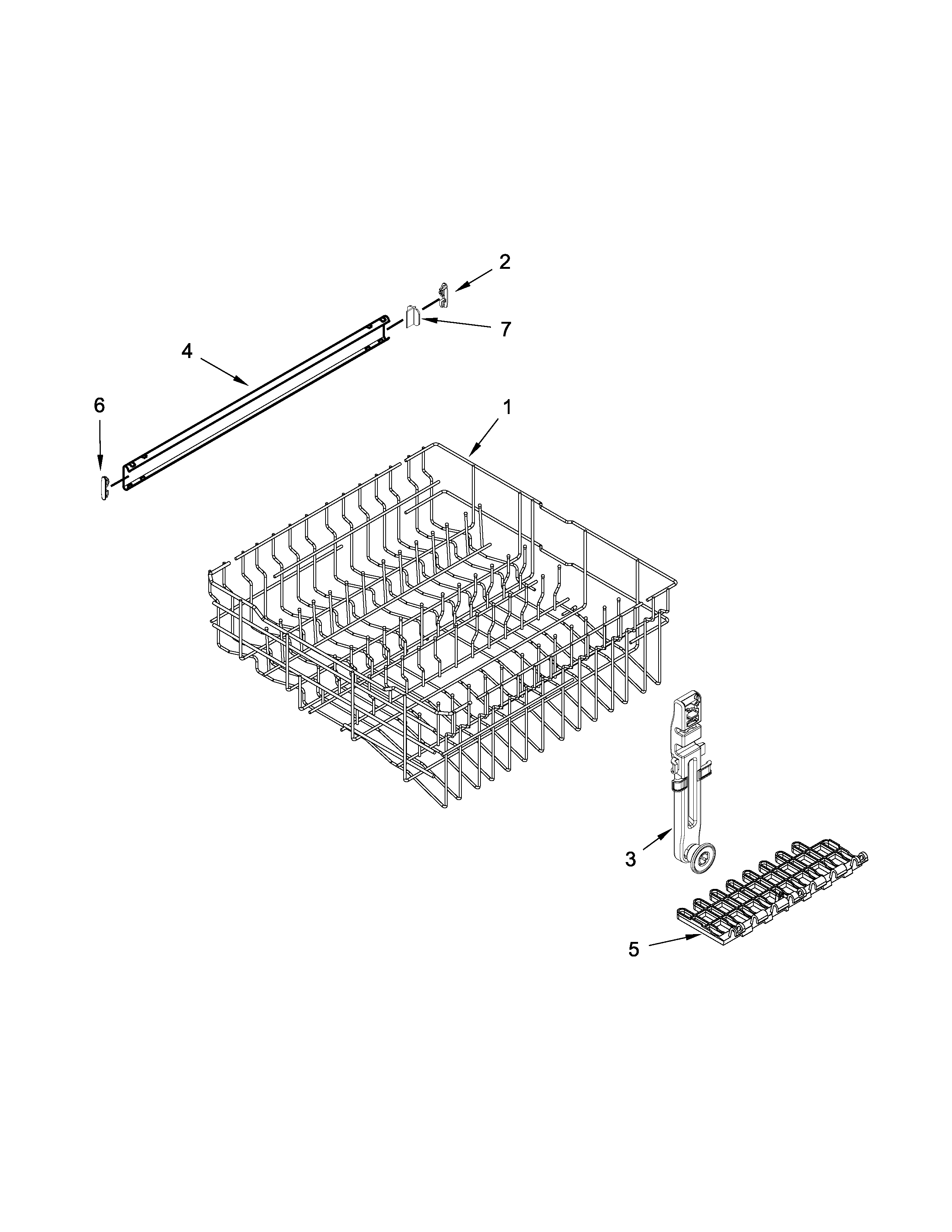 Maytag MDB4949SDH2 upper rack and track parts diagram