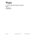 Whirlpool WFE715H0ES0 cover sheet diagram
