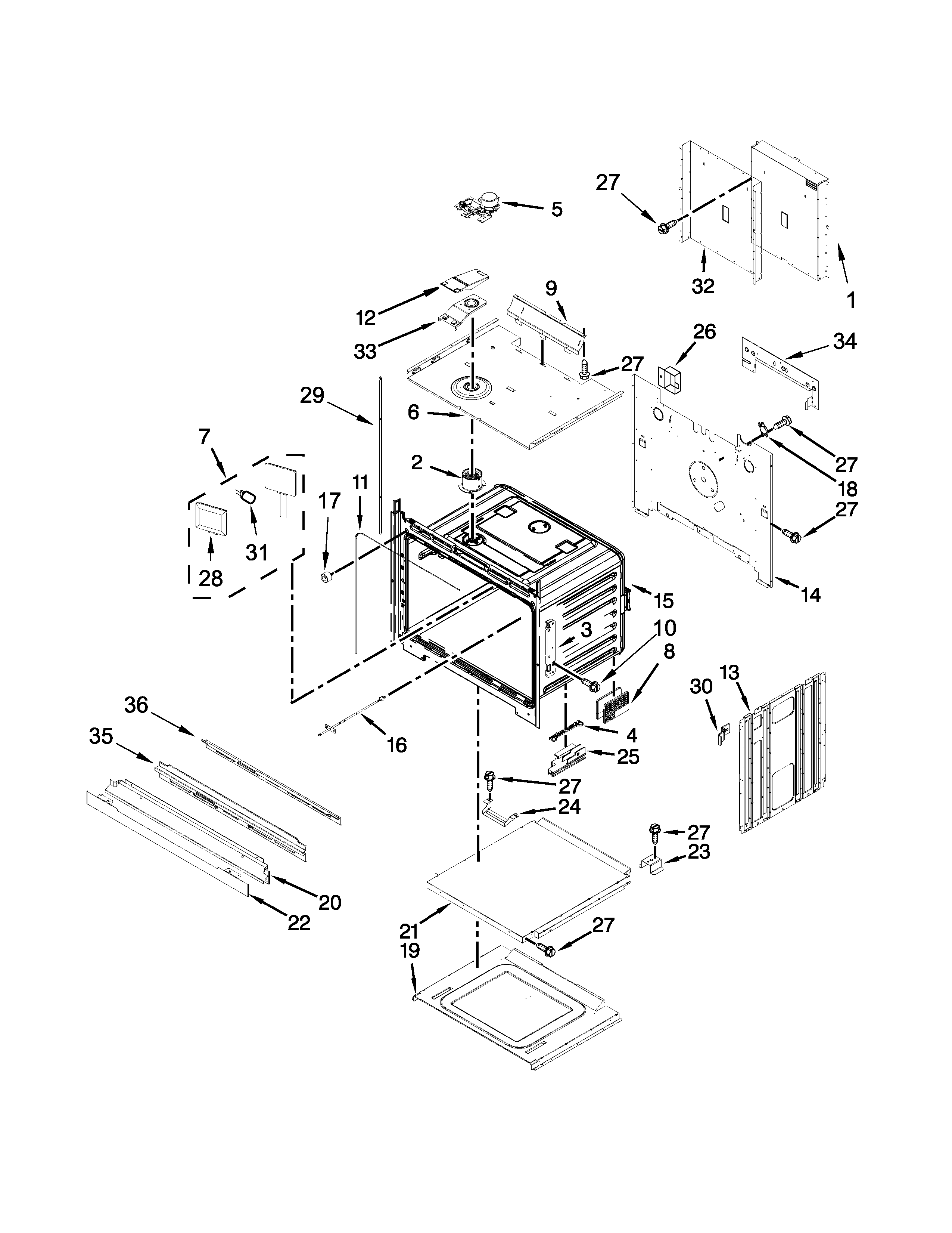 Whirlpool WOD97ES0ES01 oven parts diagram