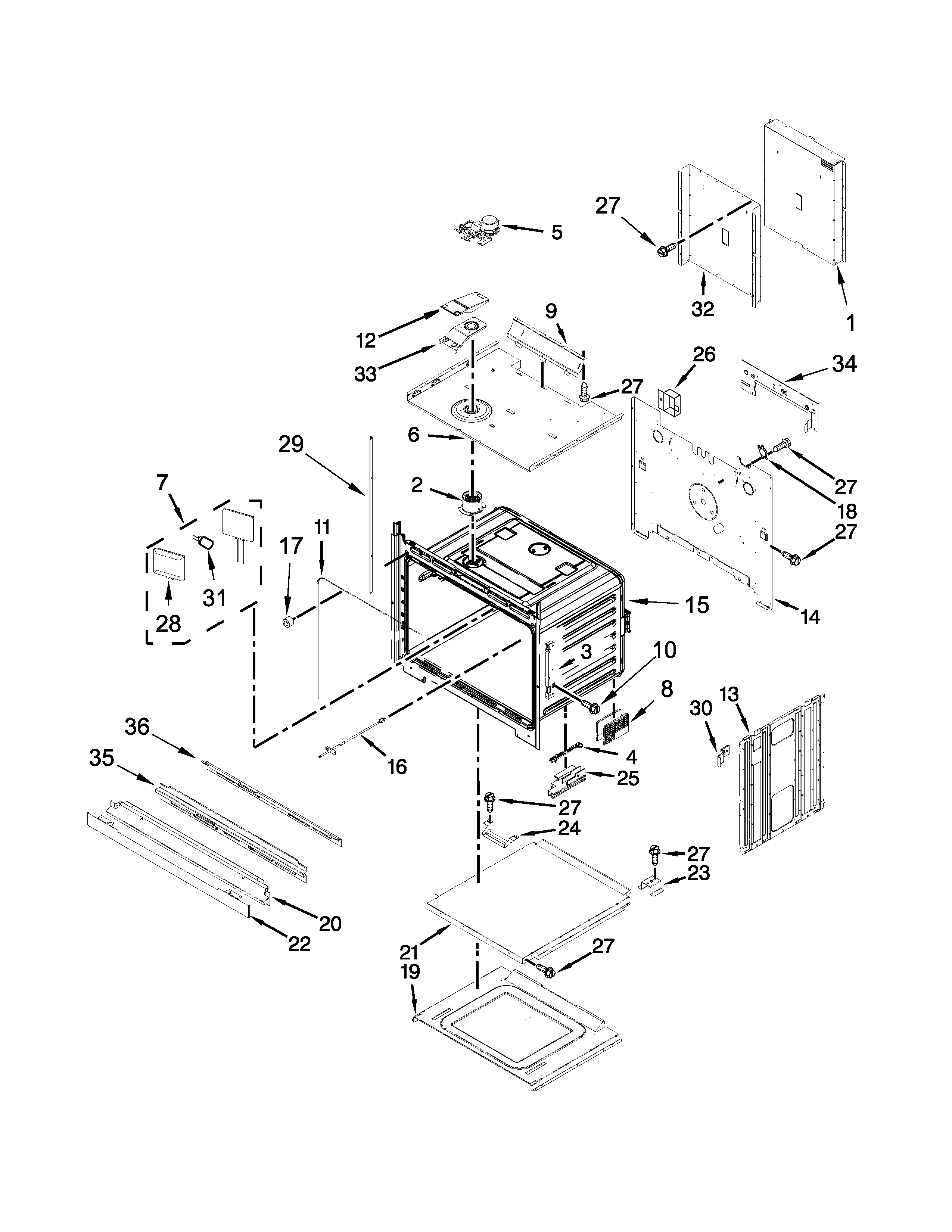 KitchenAid KODE507EWH01 oven parts diagram