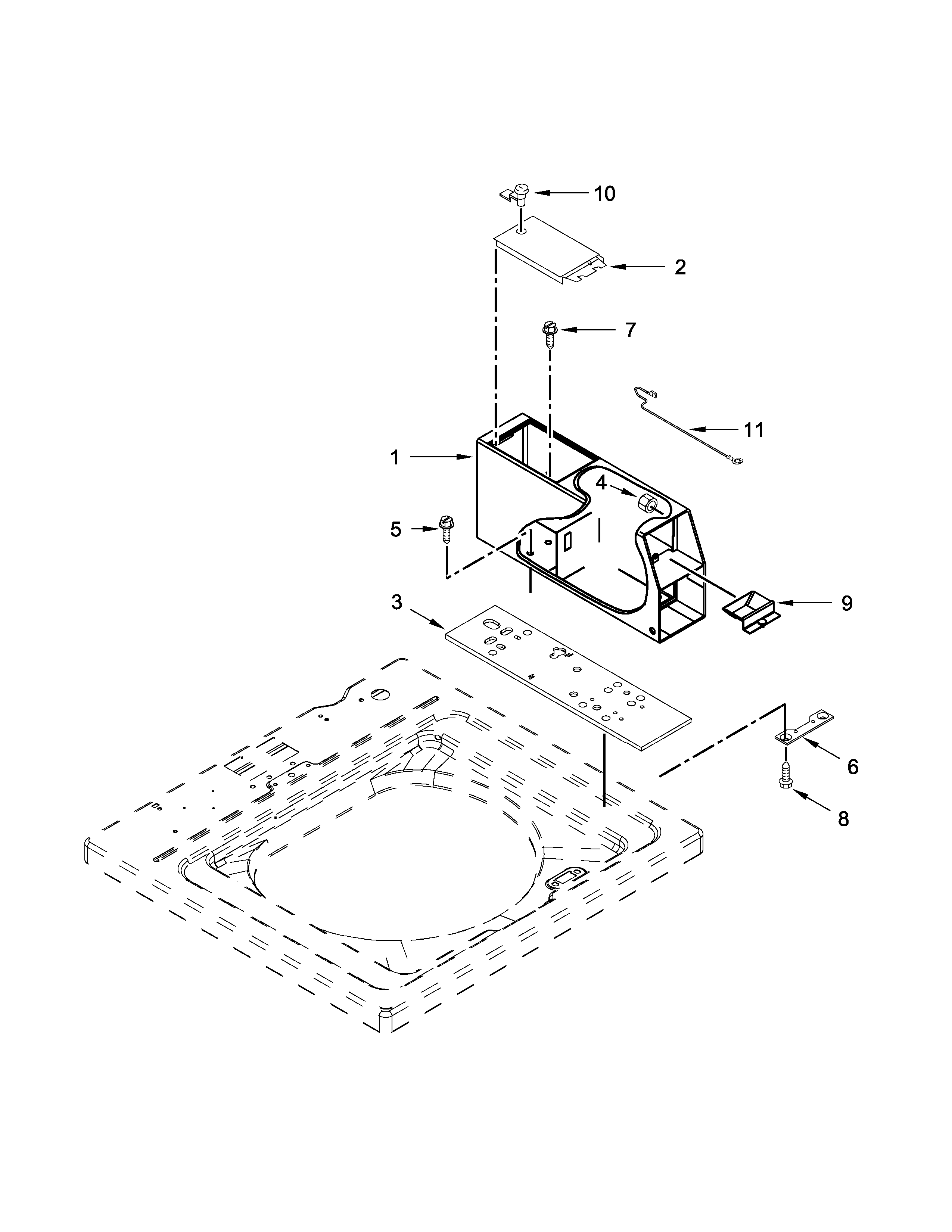 Maytag MVW18CSBGW0 meter case parts diagram