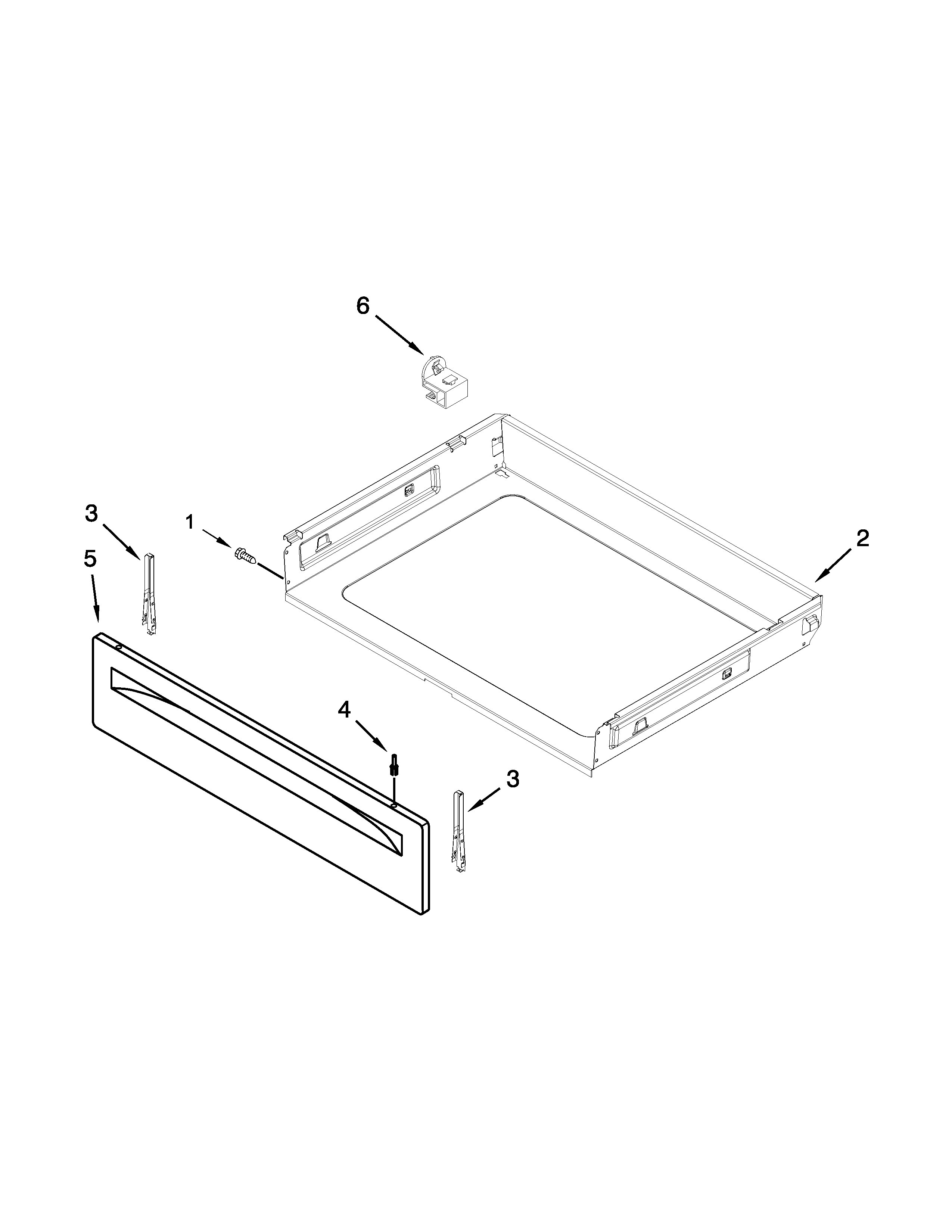 Amana ACR4503SEW0 drawer parts diagram
