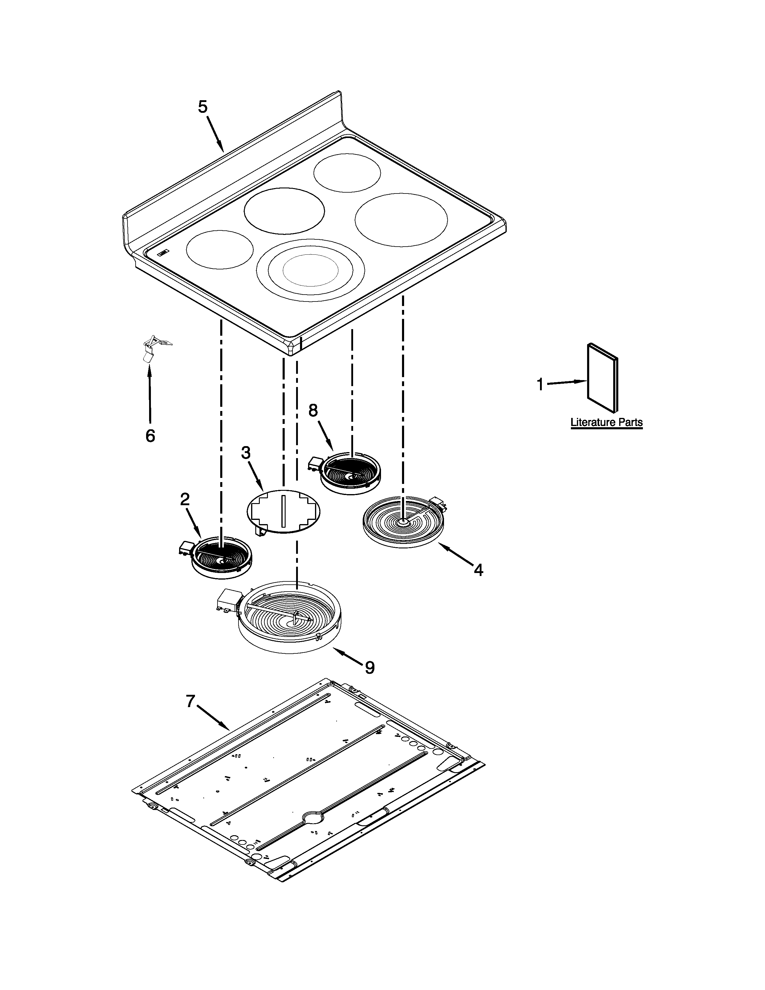 Maytag MET8820DS02 cooktop parts diagram