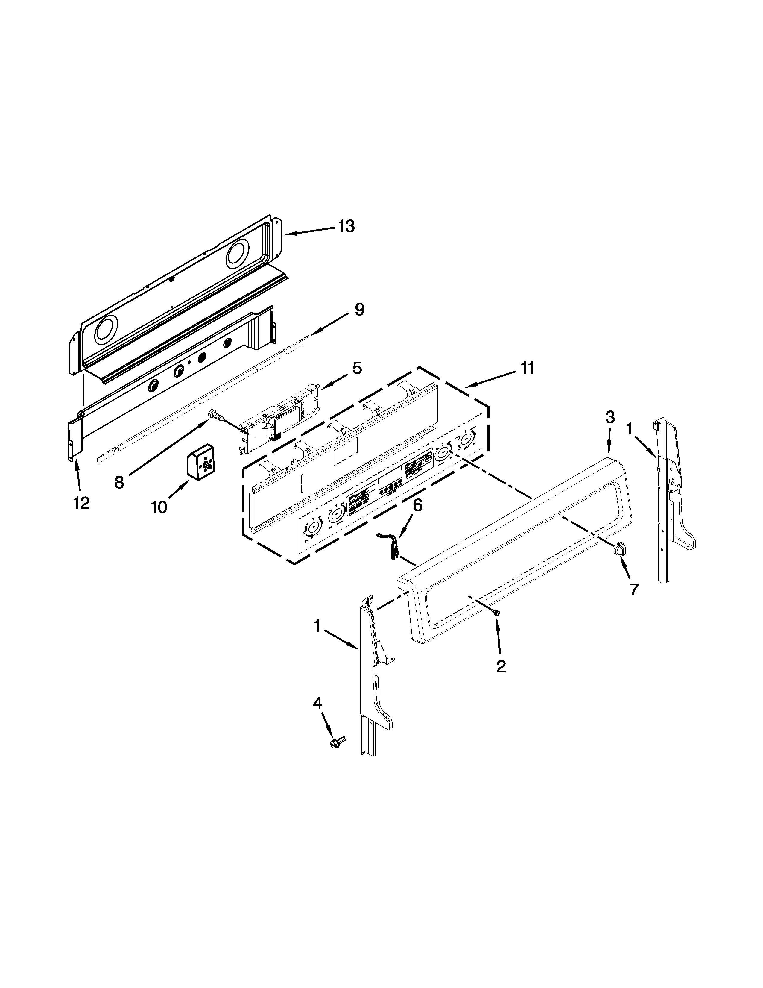 Maytag MET8820DS02 control panel parts diagram