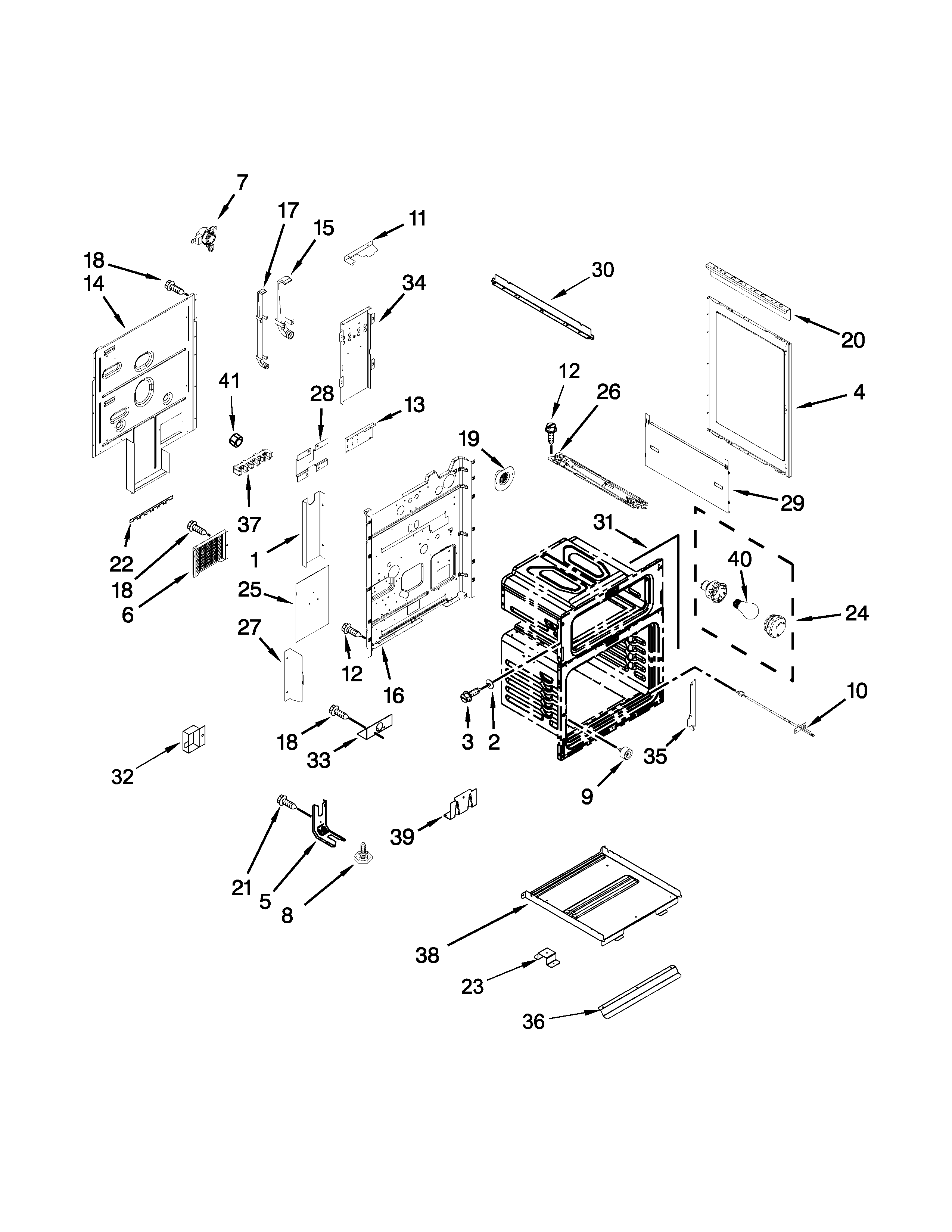 Maytag MET8820DS02 chassis parts diagram