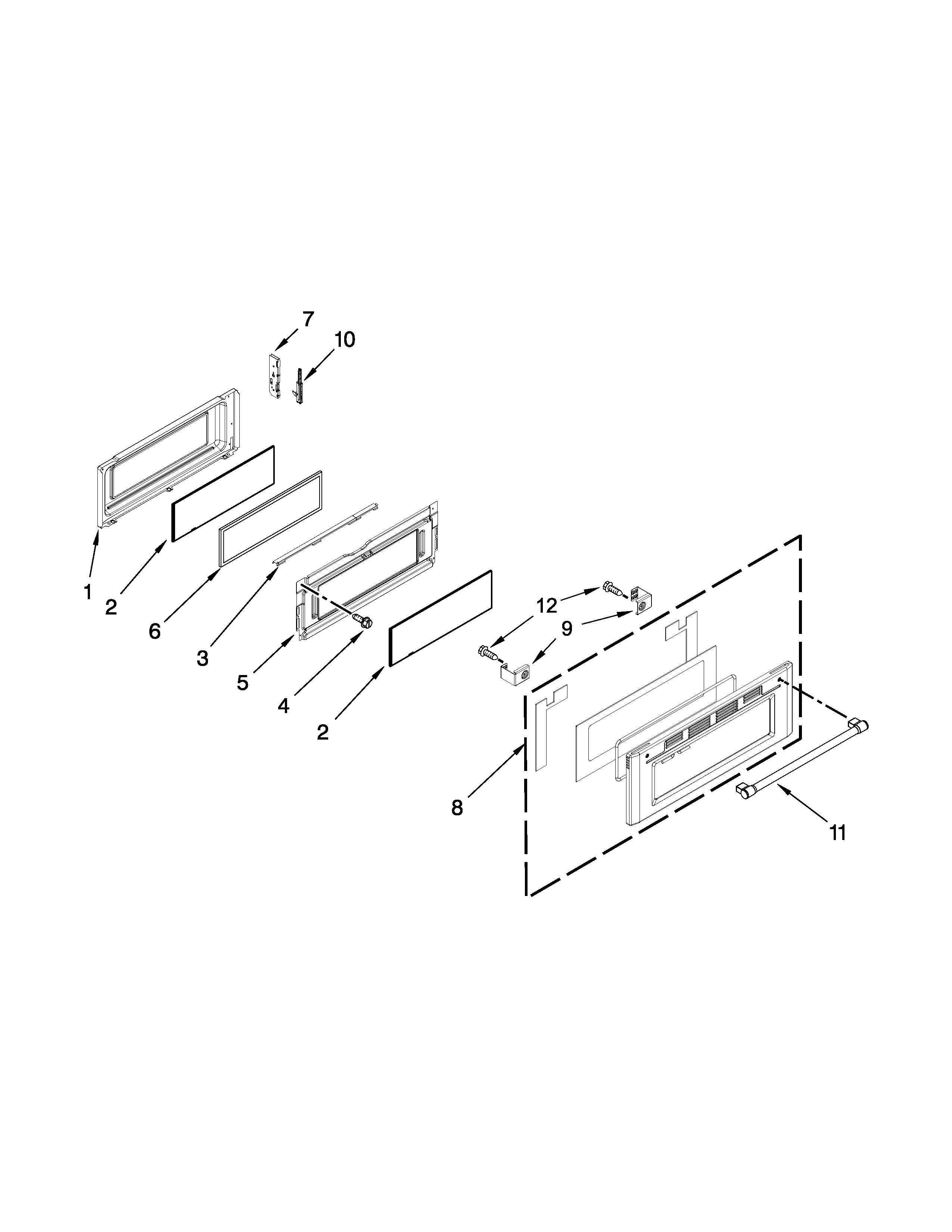 Maytag MET8820DS02 upper door parts diagram