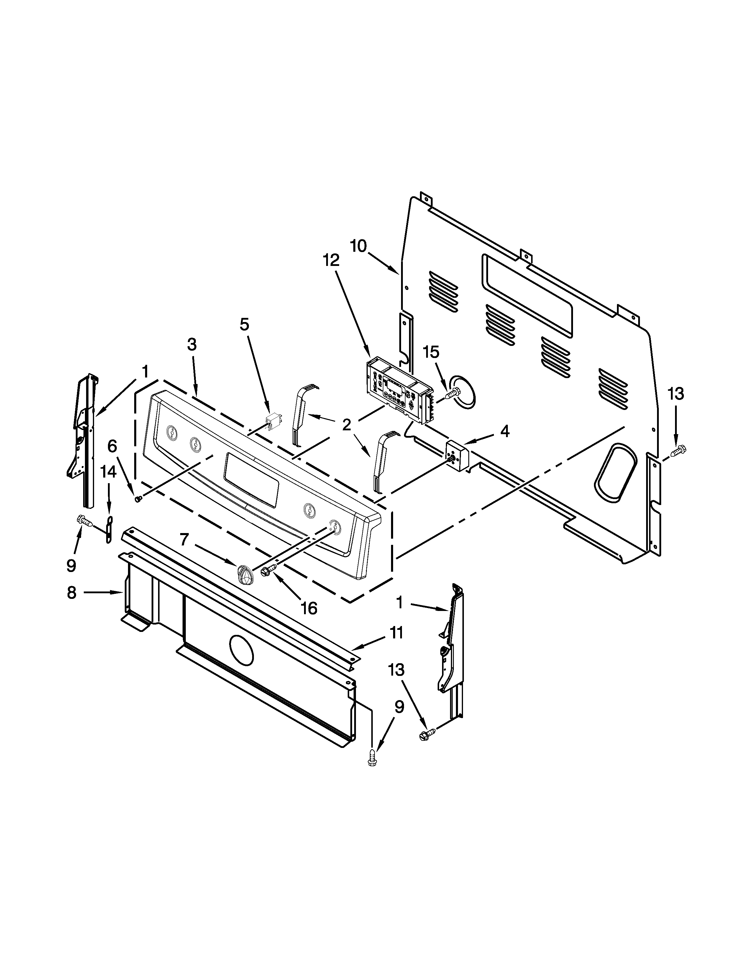 Amana ACR4303MEW0 control panel parts diagram