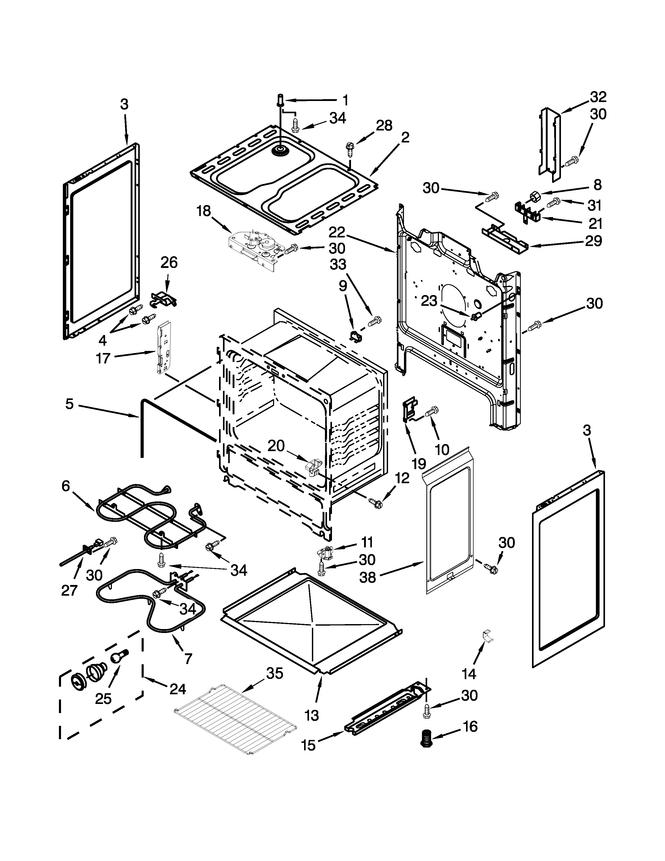 Amana ACR4303MEW0 chassis parts diagram