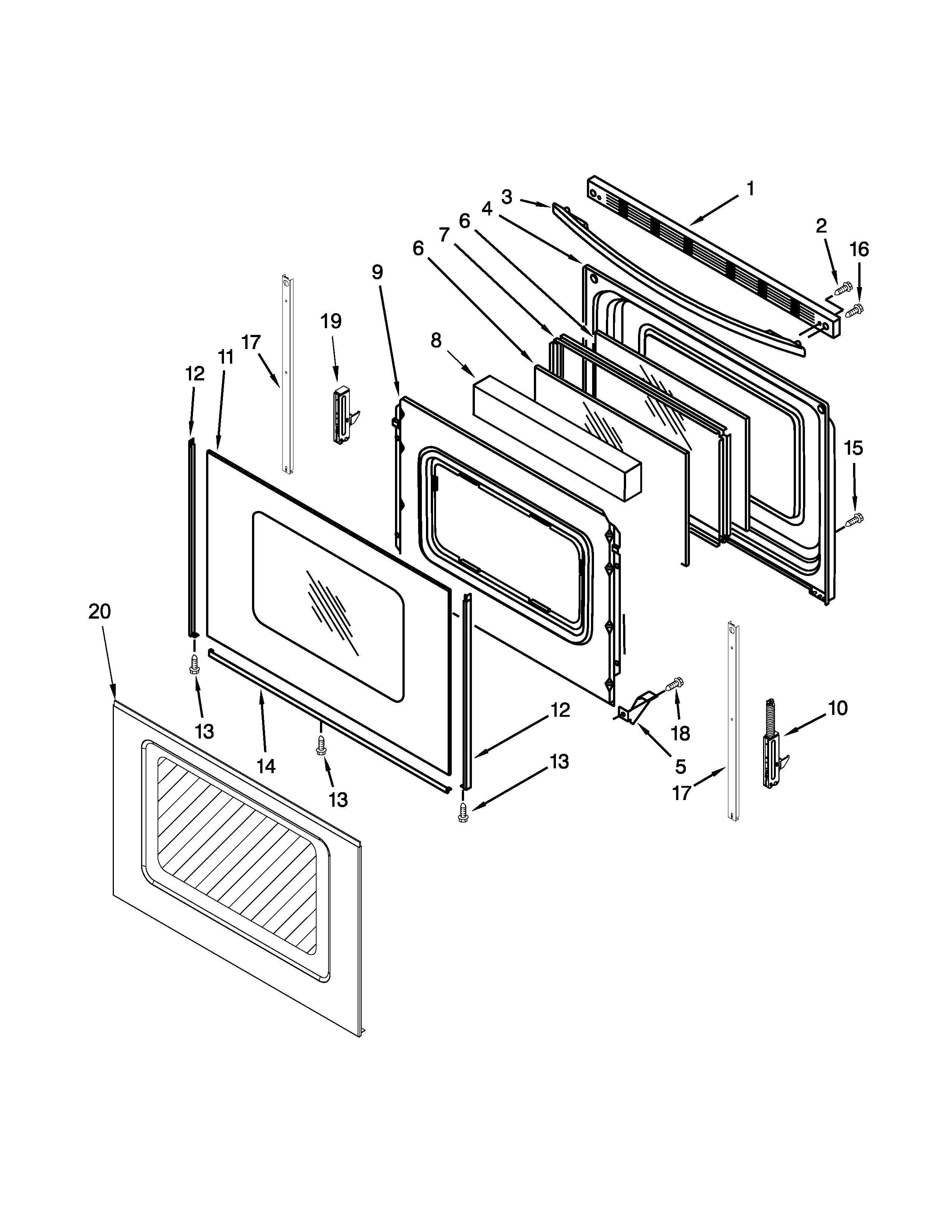 Amana ACR4303MEW0 door parts diagram