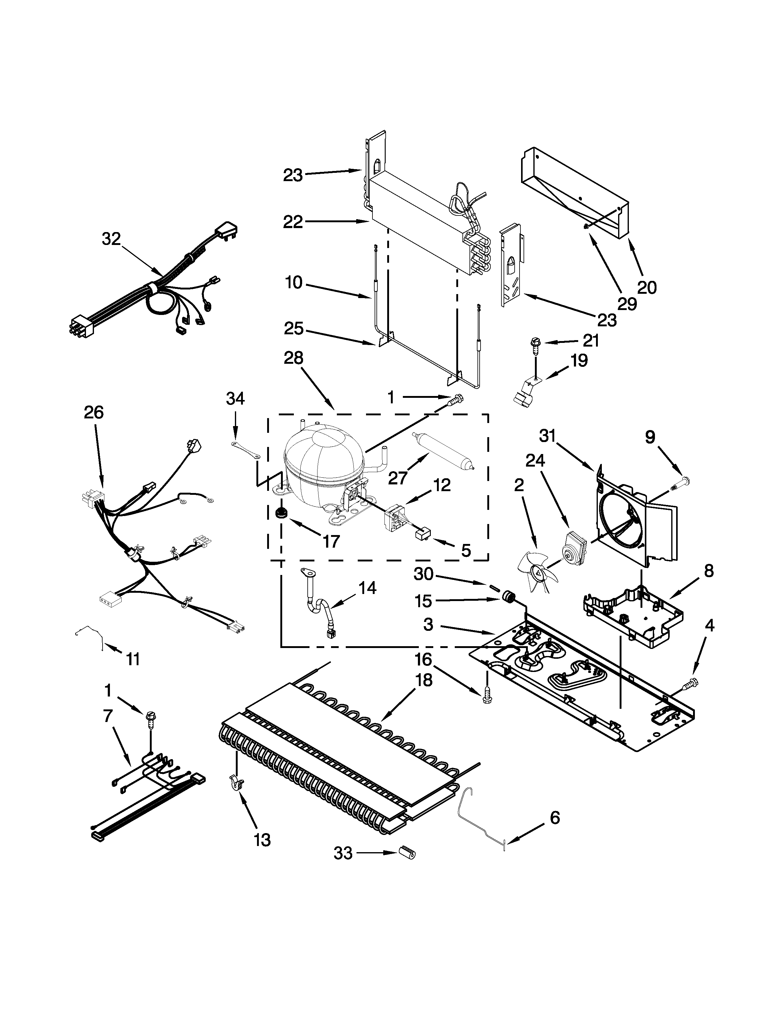 Whirlpool 5GFB2558EA00 unit parts diagram
