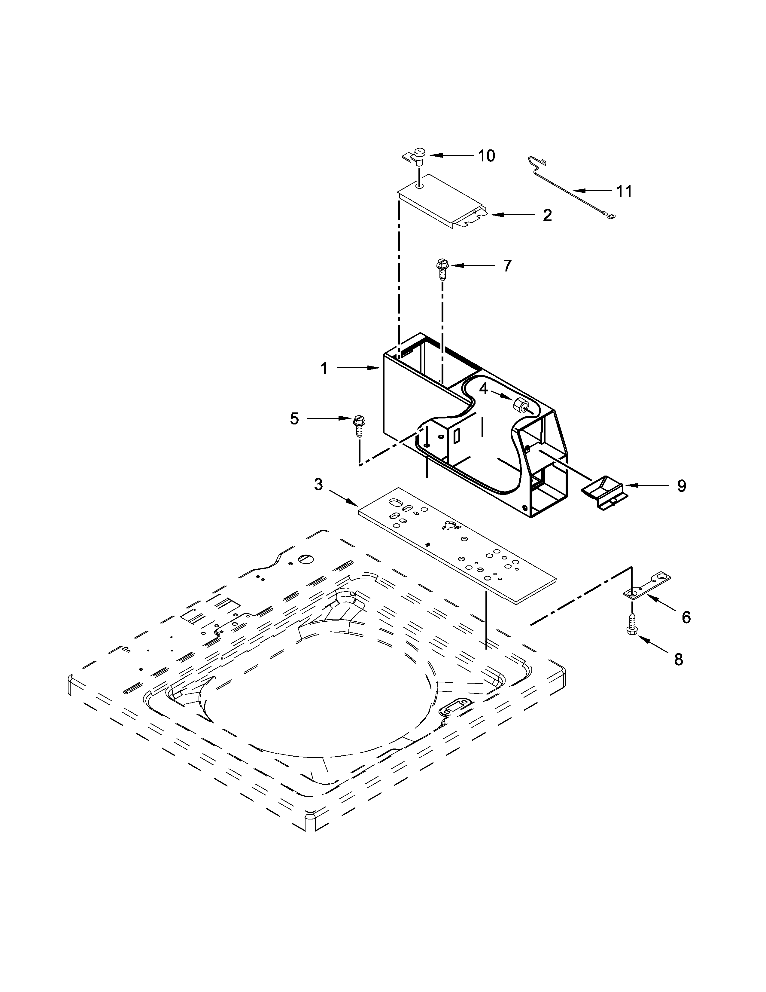 Maytag MVW18CSAGW0 meter case parts diagram