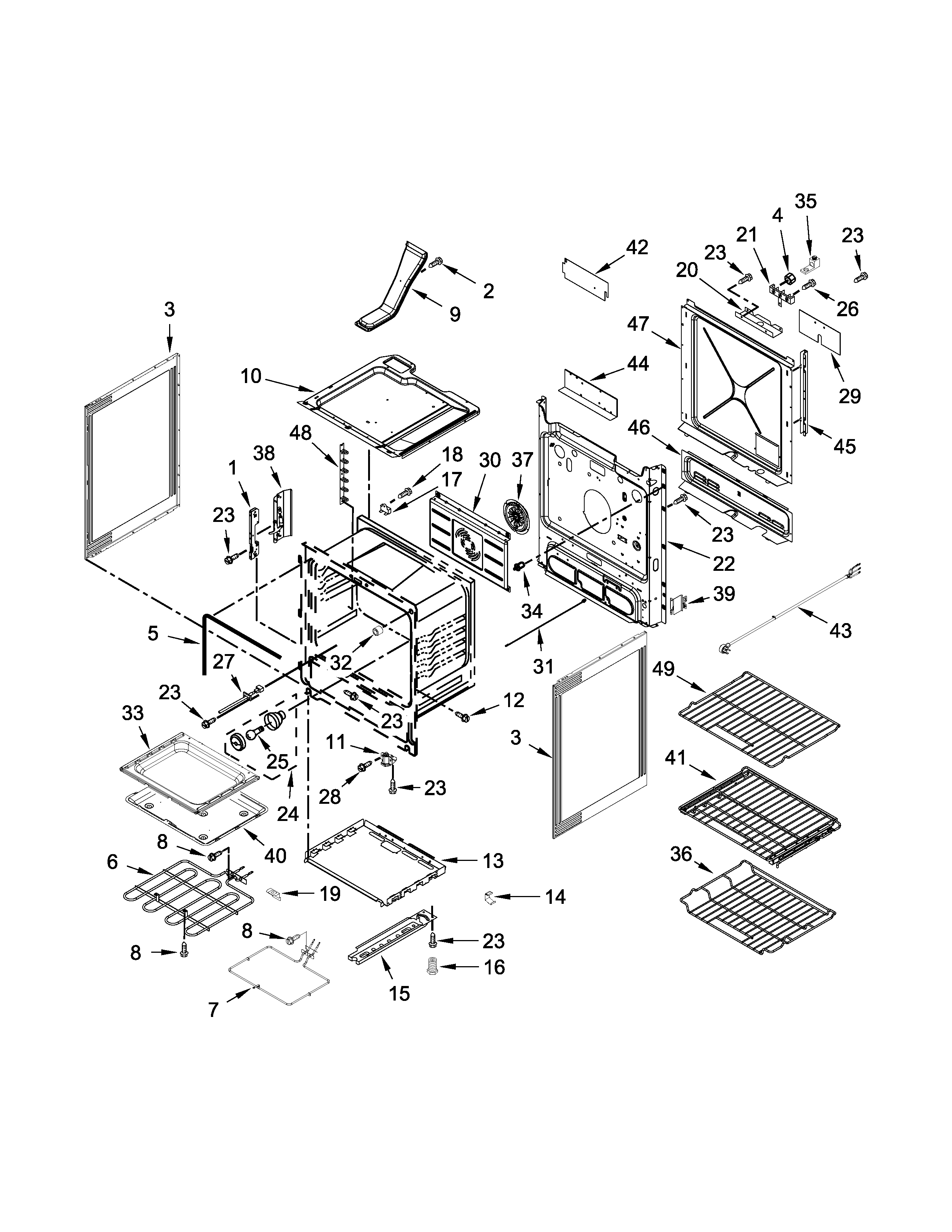 Jenn-Air JIS1450CDS0 chassis parts diagram