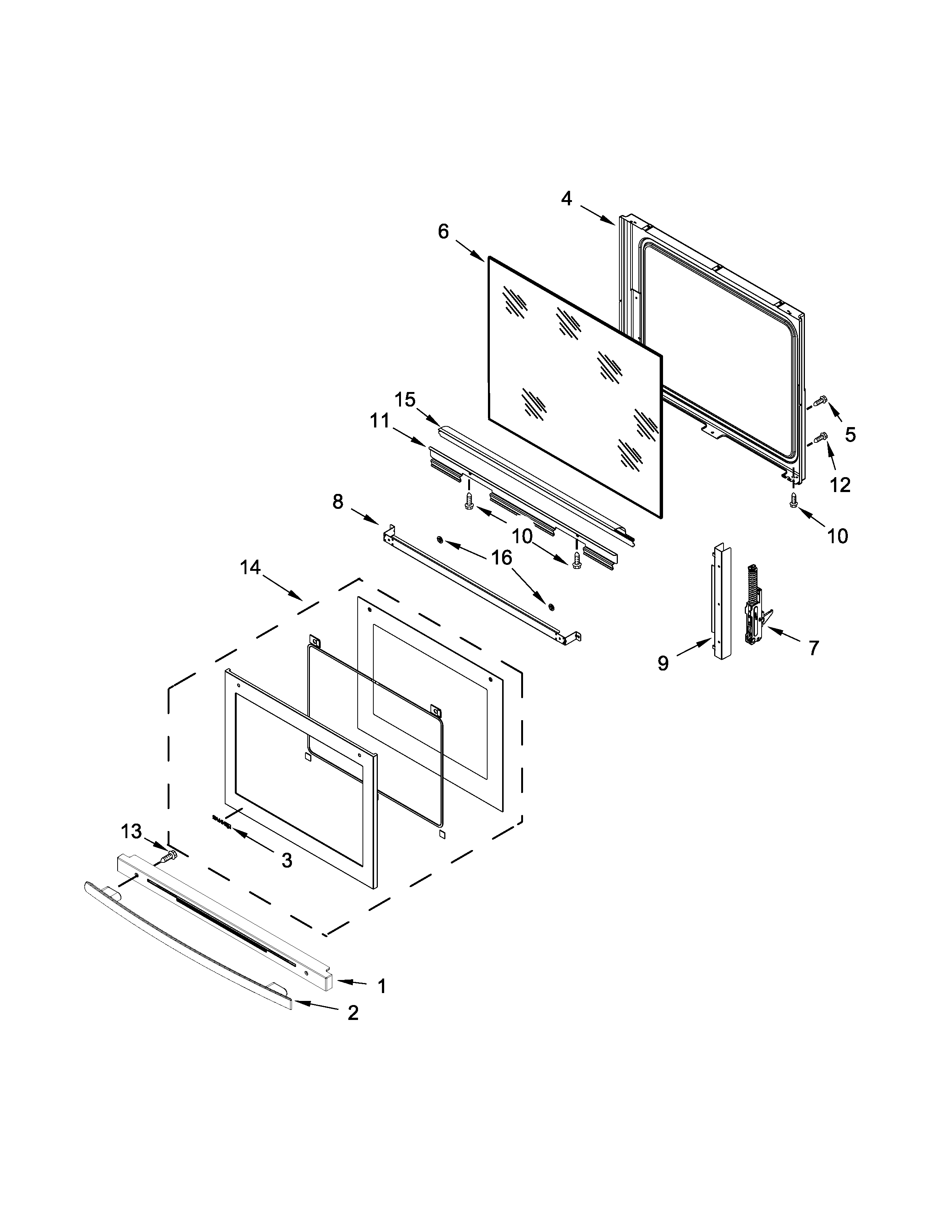 Jenn-Air JIS1450CDS0 door parts diagram