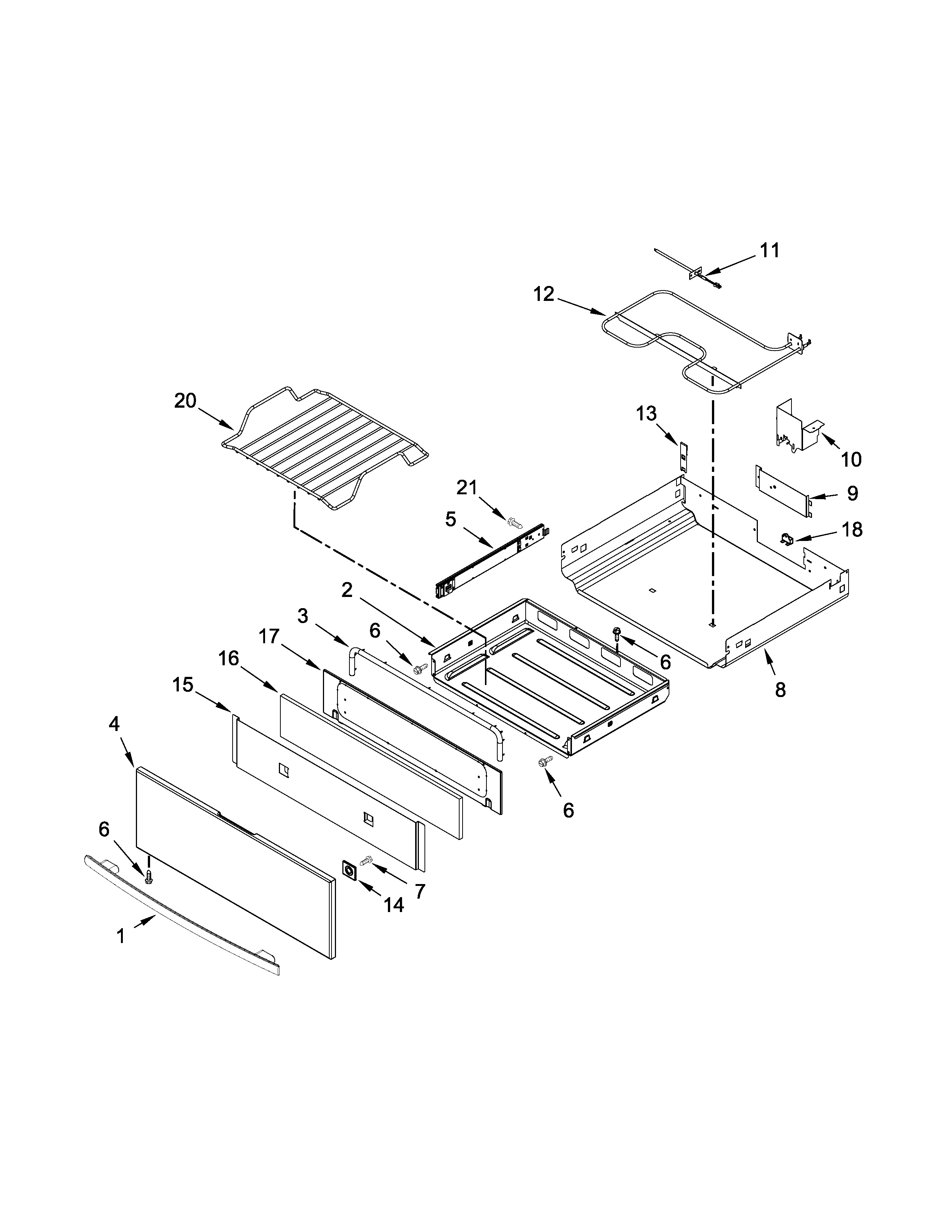 Jenn-Air JIS1450CDS0 drawer parts diagram
