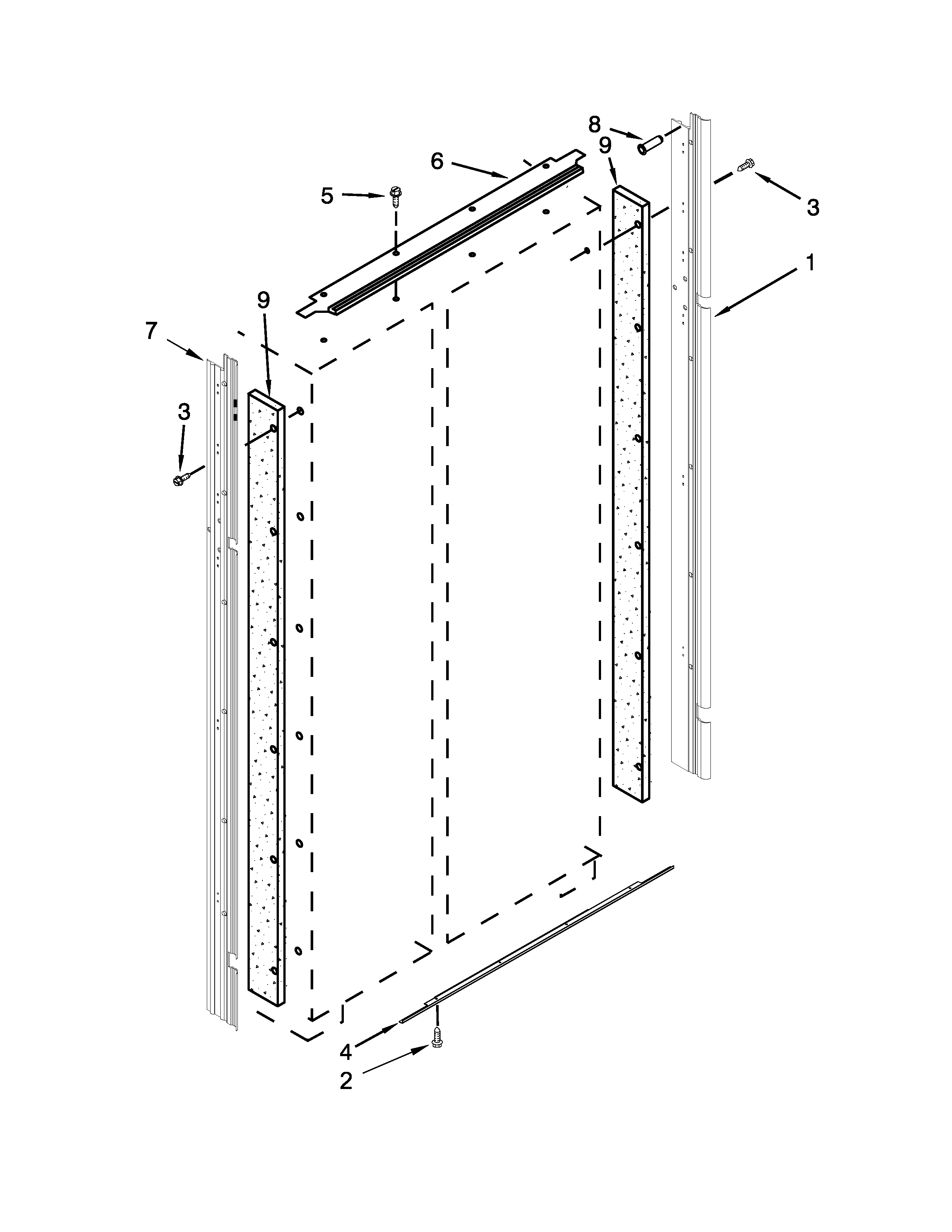 Jenn-Air JS48SSDUDE00 cabinet trim parts diagram