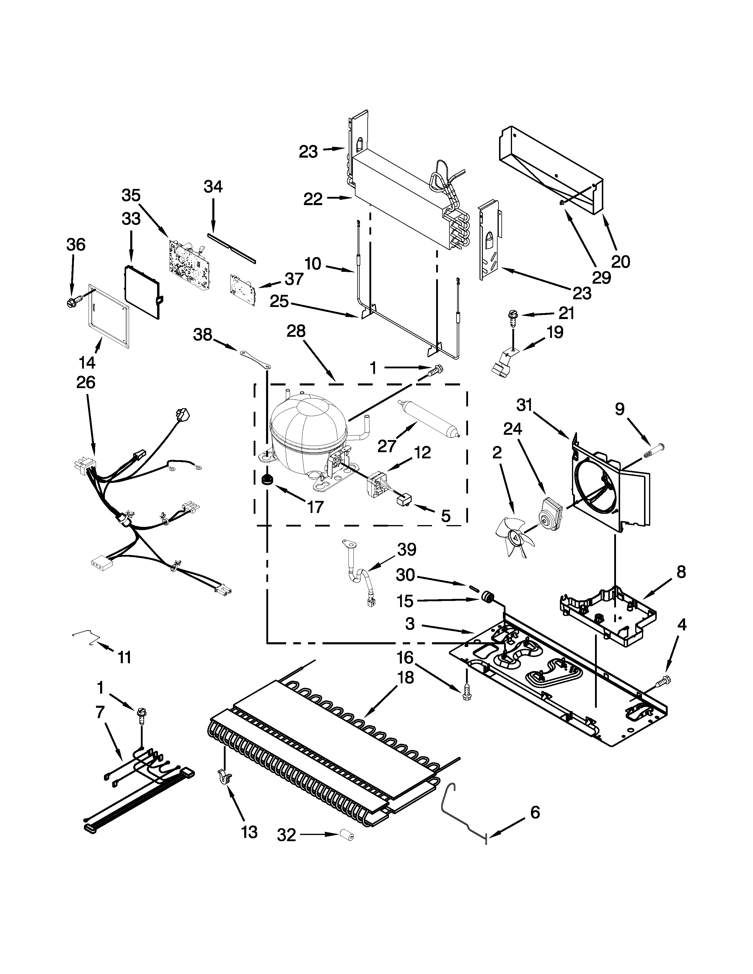 Jenn-Air JFC2290RTB00 unit parts diagram
