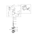 Whirlpool WRS973CIDM00 motor and ice container parts diagram