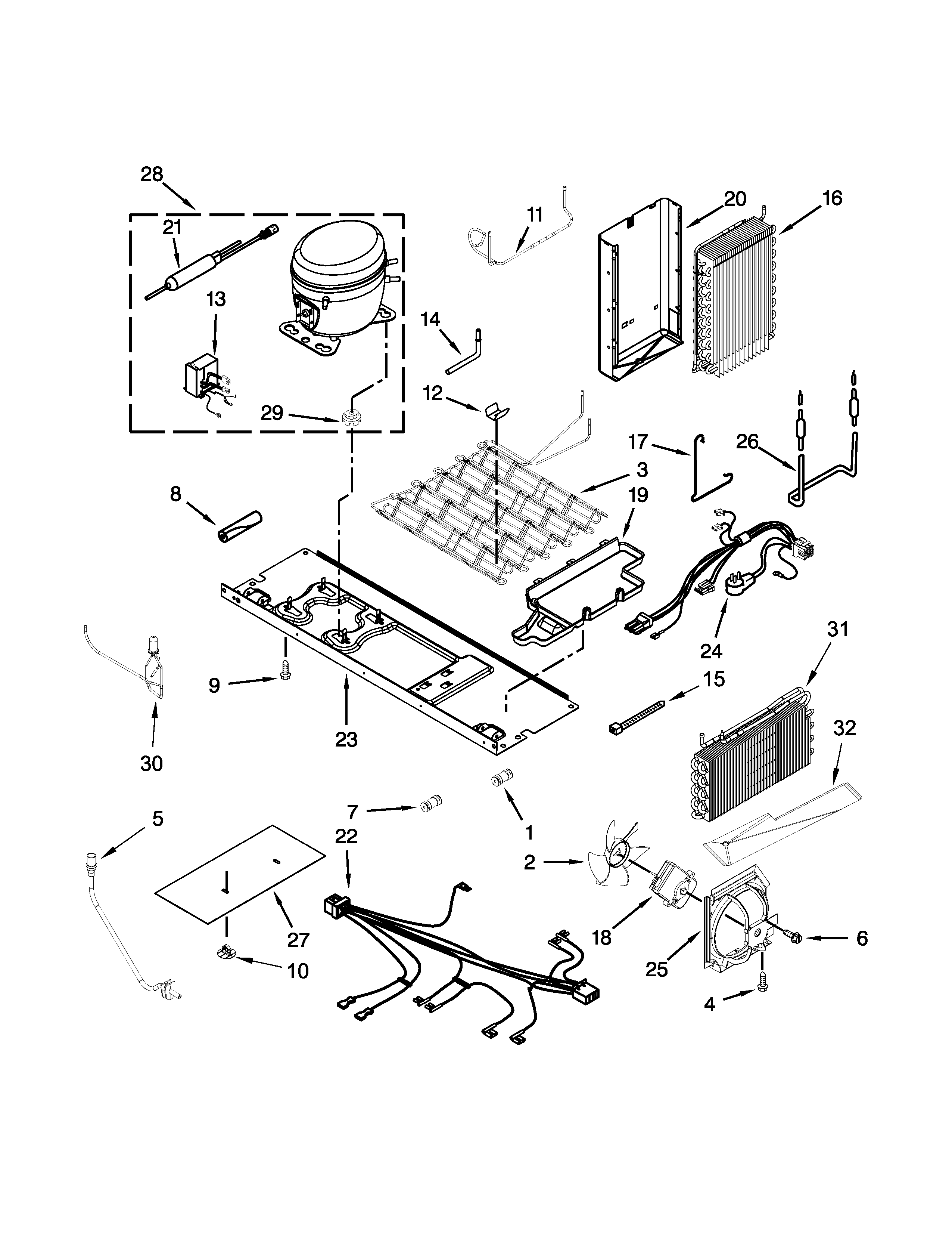 Whirlpool WRS973CIDM00 unit parts diagram