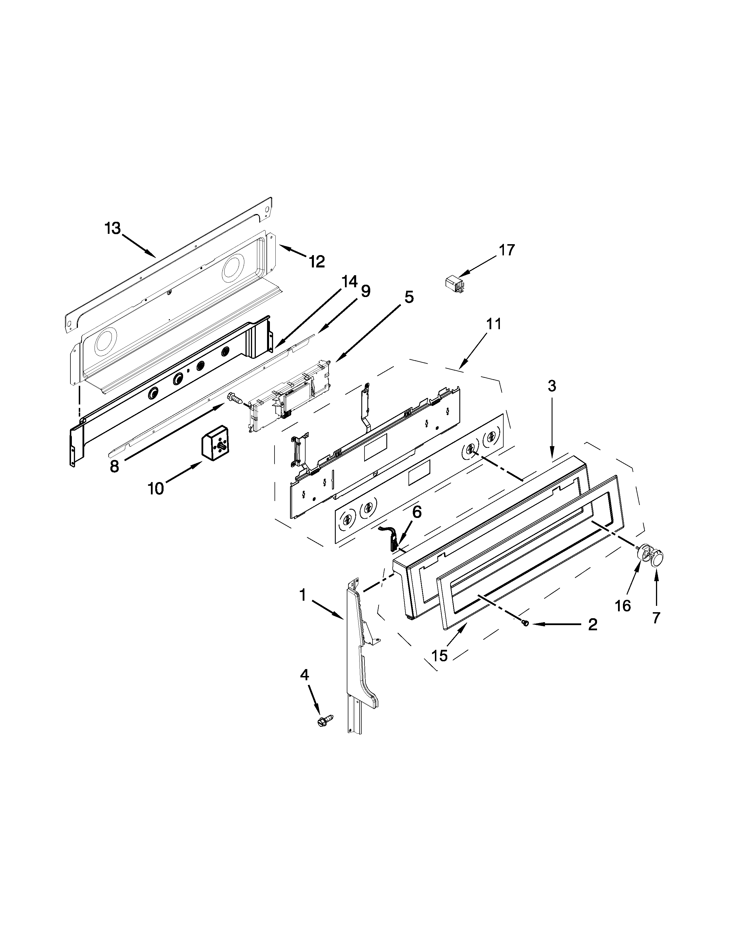 KitchenAid YKFED500ESS1 control panel parts diagram
