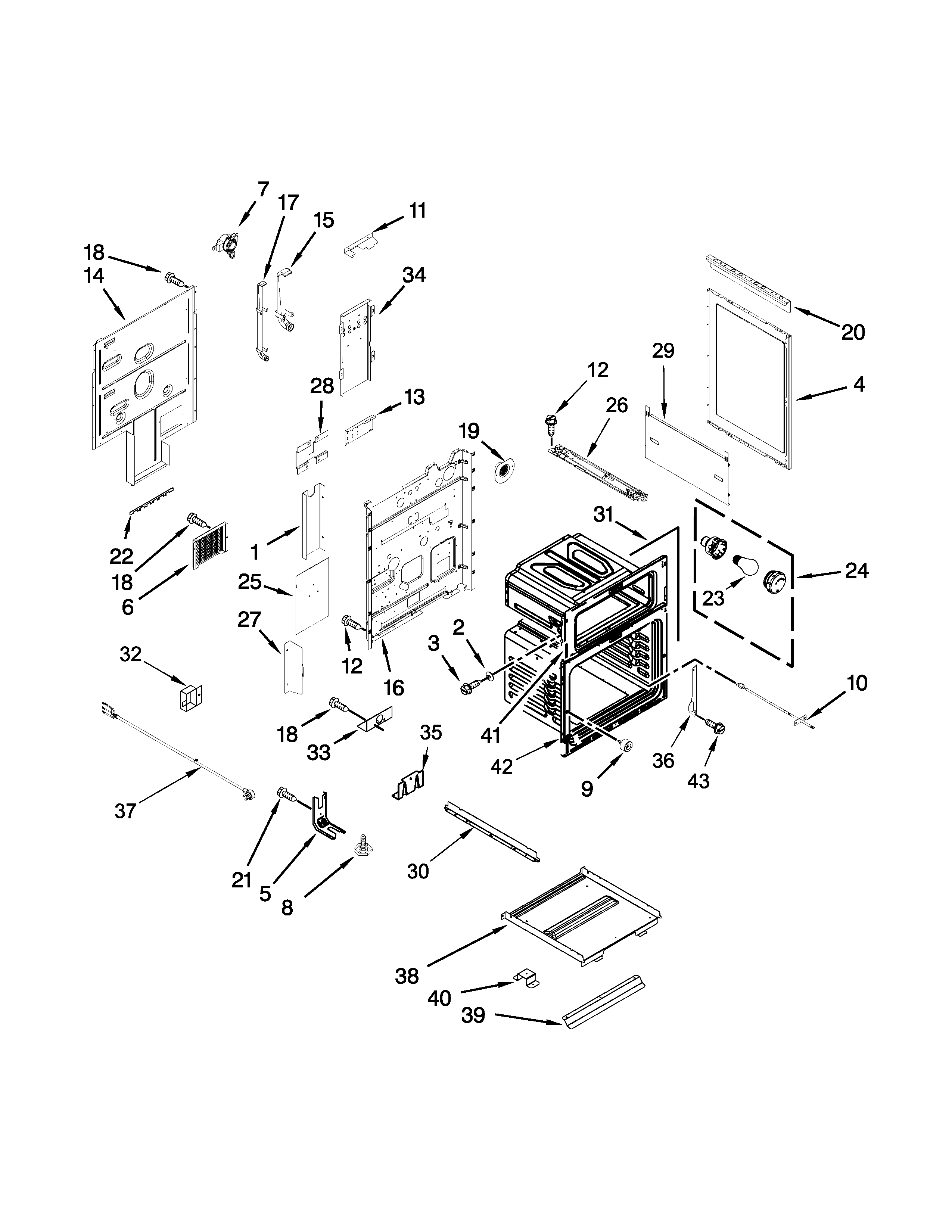 KitchenAid YKFED500ESS1 chassis parts diagram