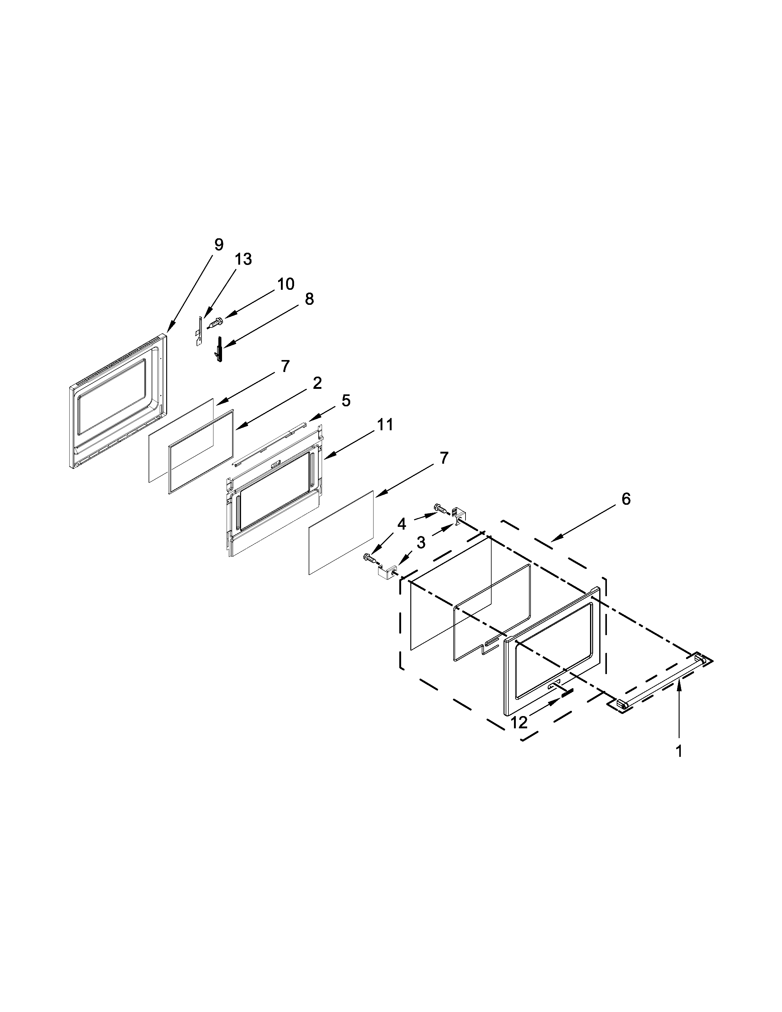 KitchenAid YKFED500ESS1 lower door parts diagram